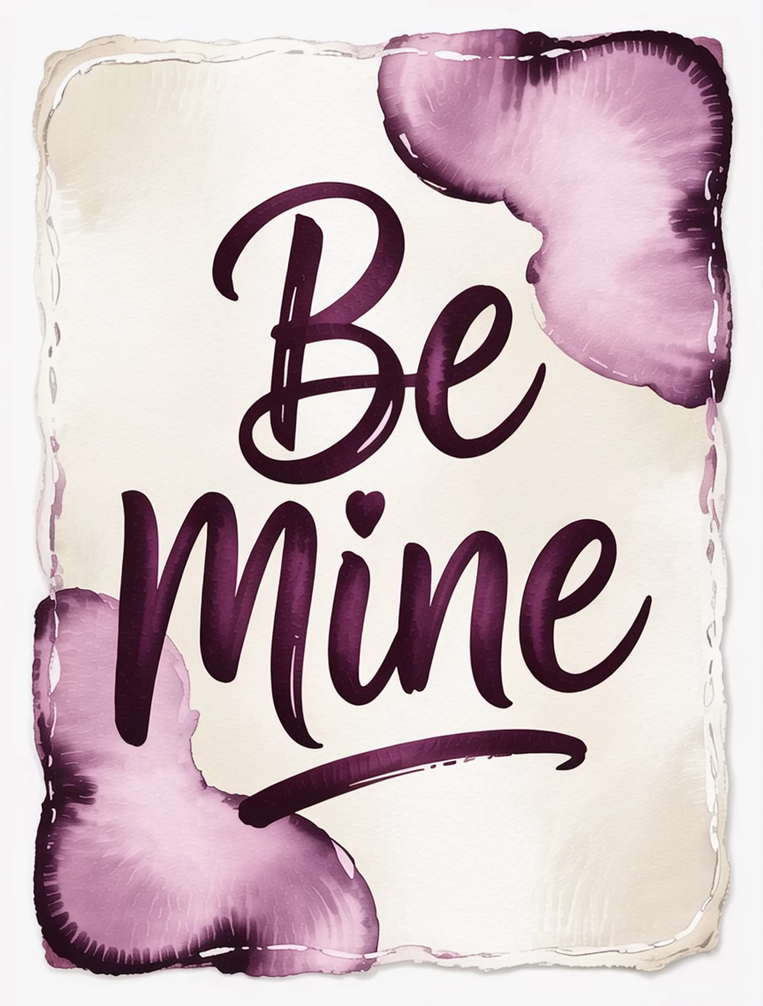 Be Mine Watercolor Mauve
