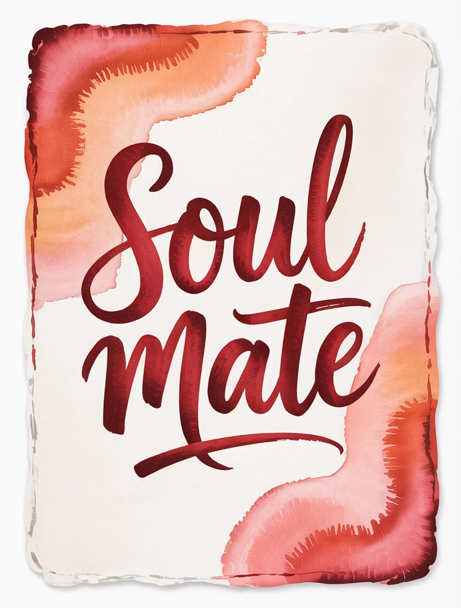 Soulmate Watercolor Coral
