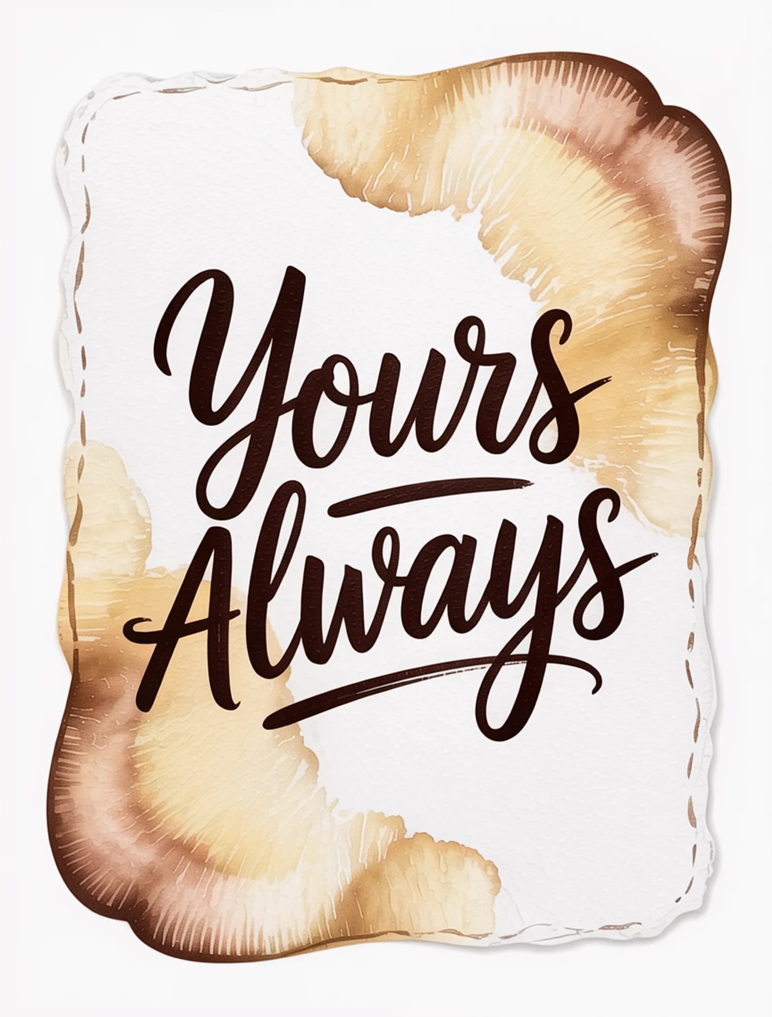 Yours Always Watercolor Champagne