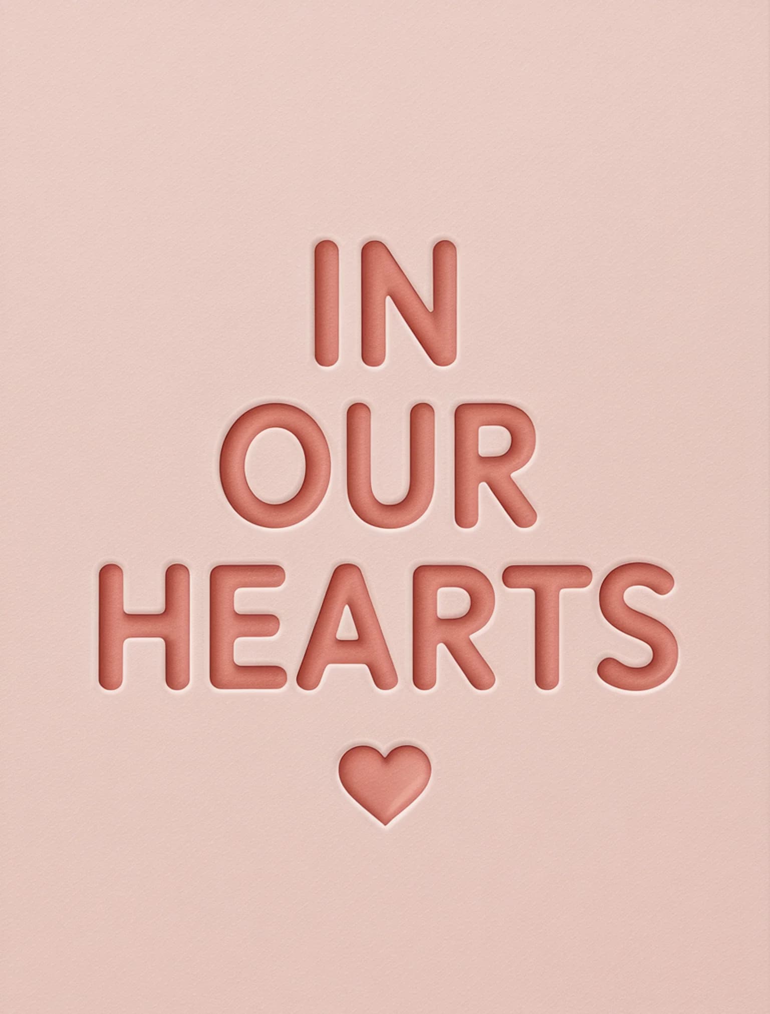 In Our Hearts Blind Emboss