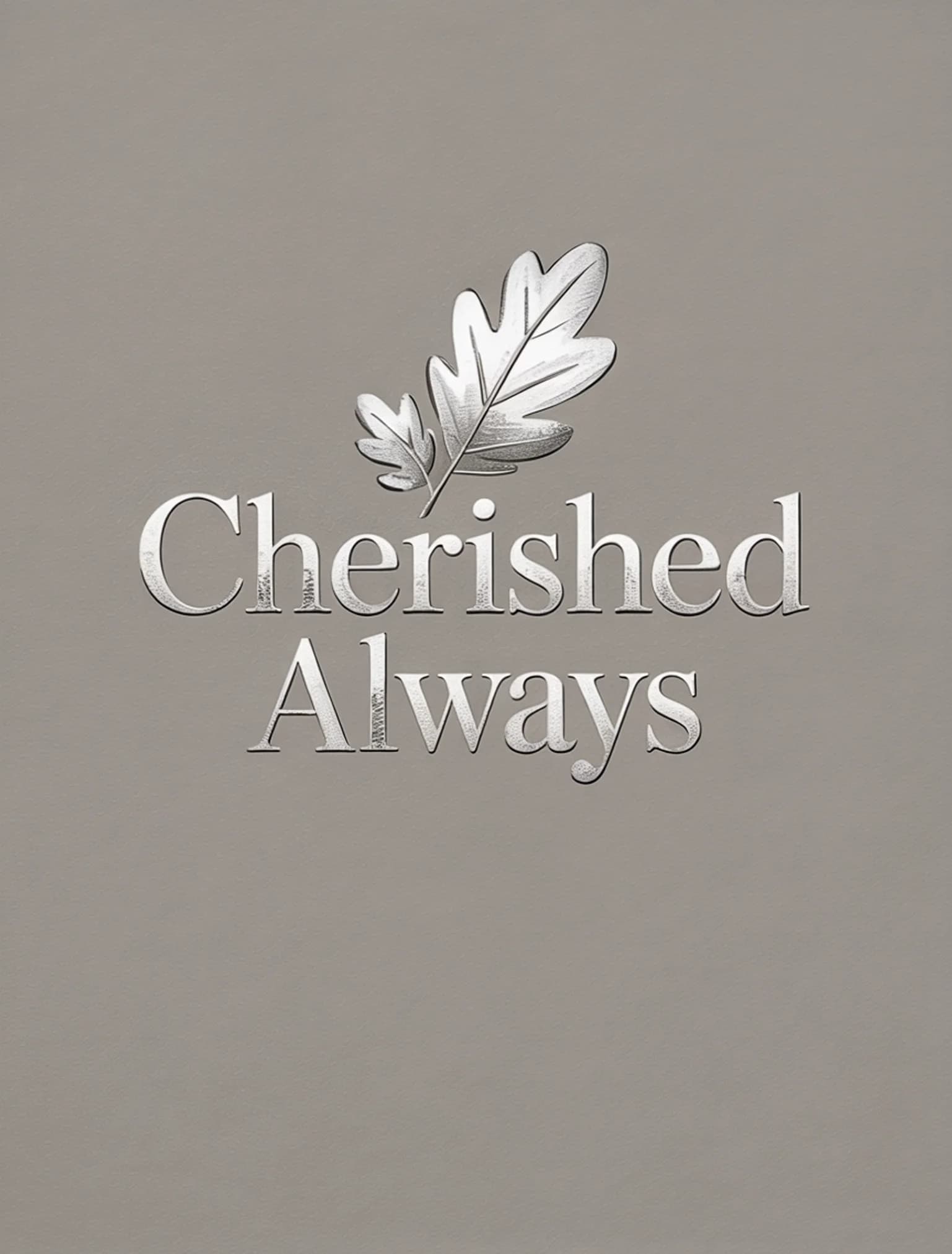 Cherished Always Silver Gray