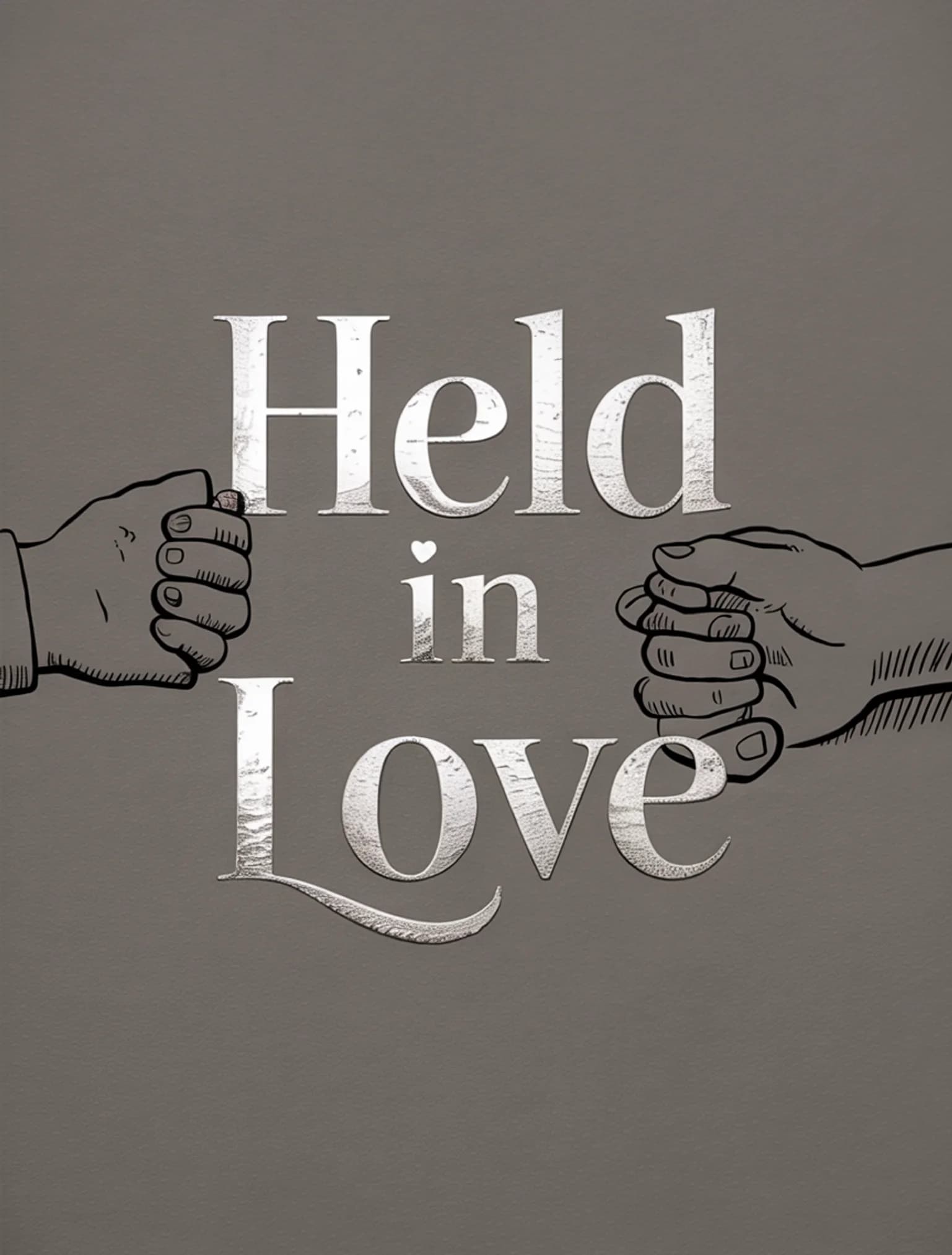 Held in Love Silver Gray
