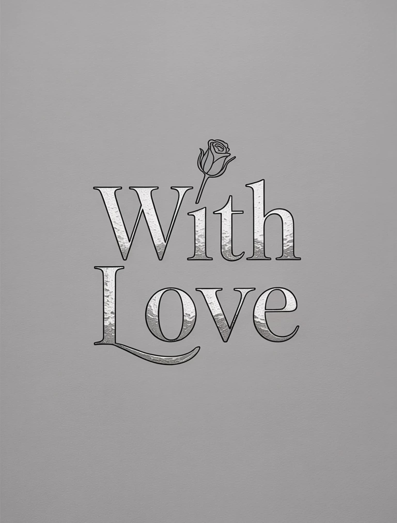 With Love Silver Gray