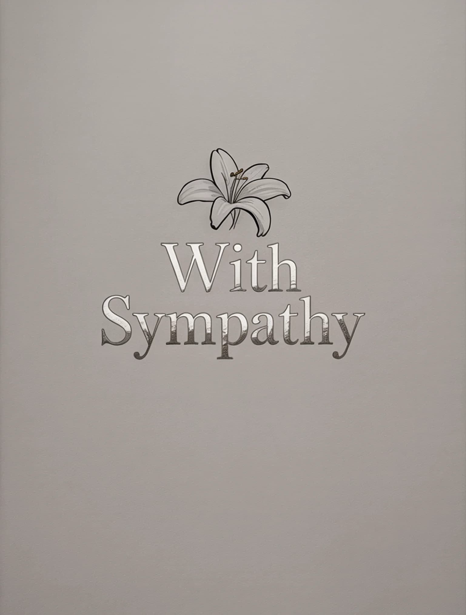 With Sympathy Silver Gray