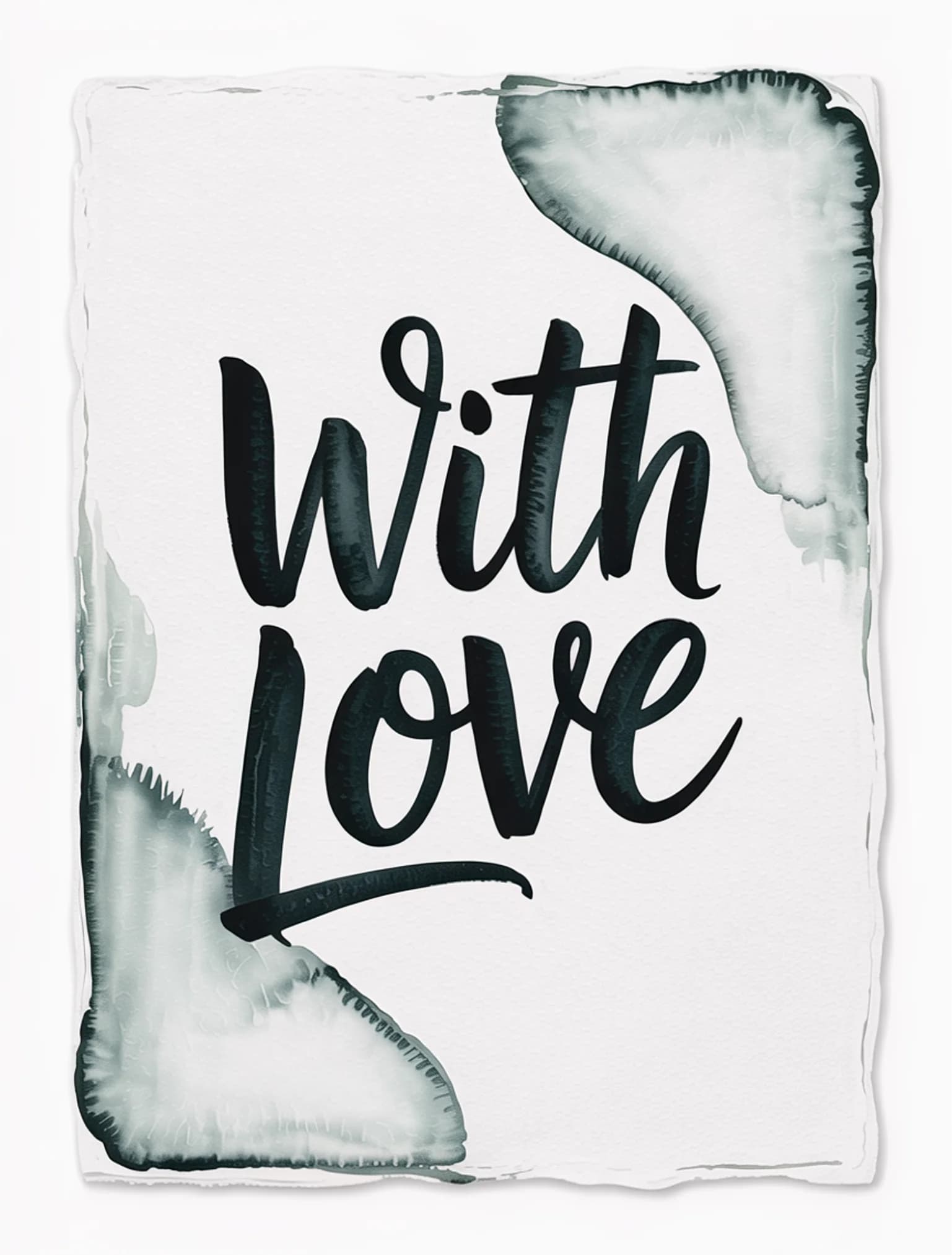 With Love Watercolor Ash