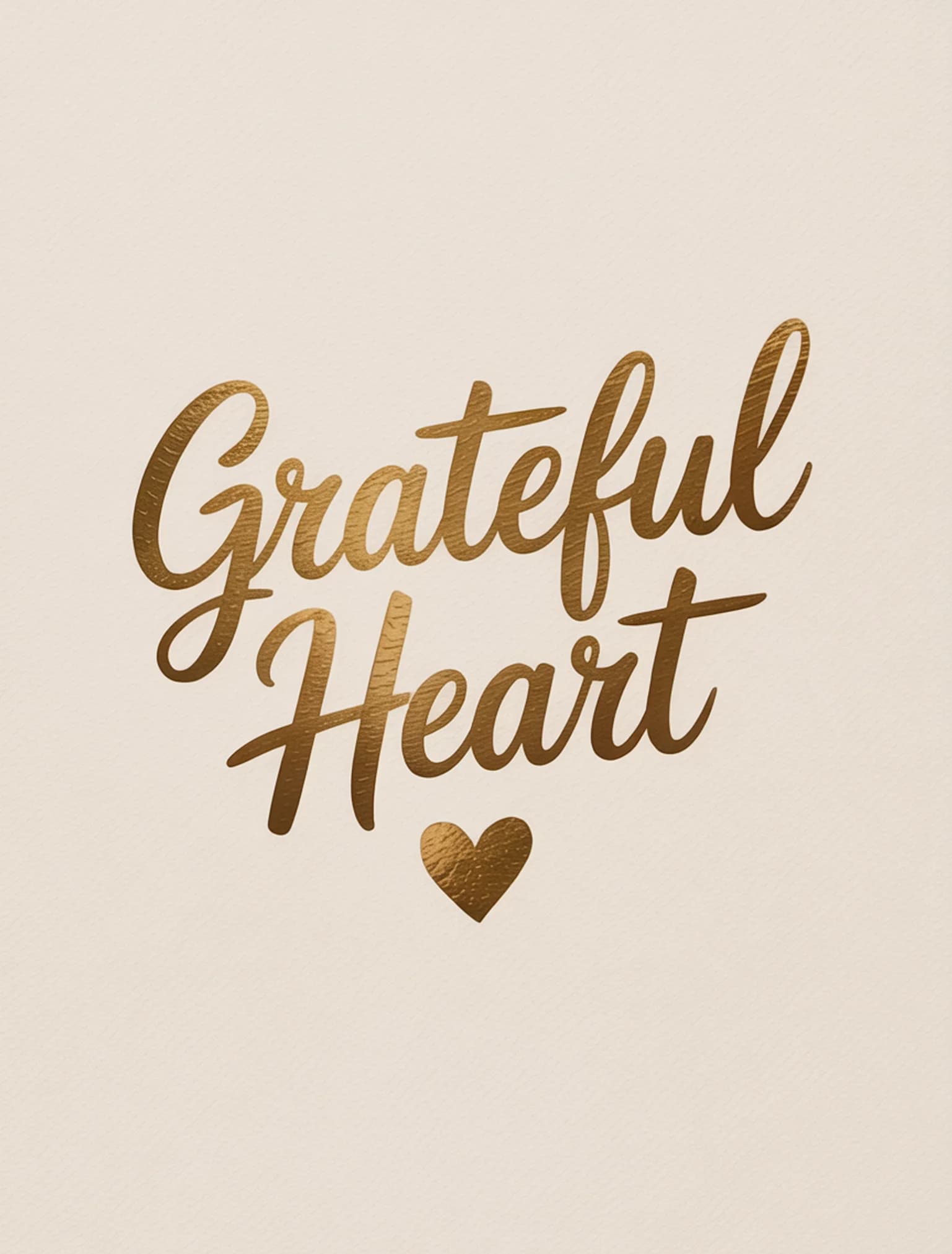 Grateful Heart Gold Foil