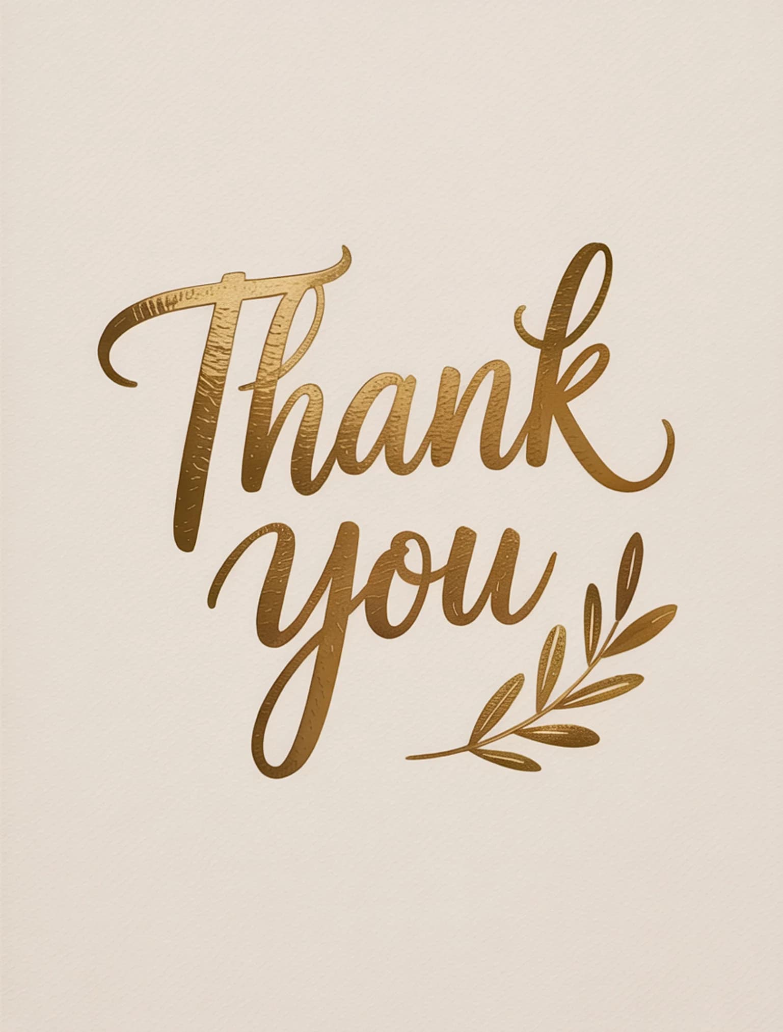 Thank You Gold Foil