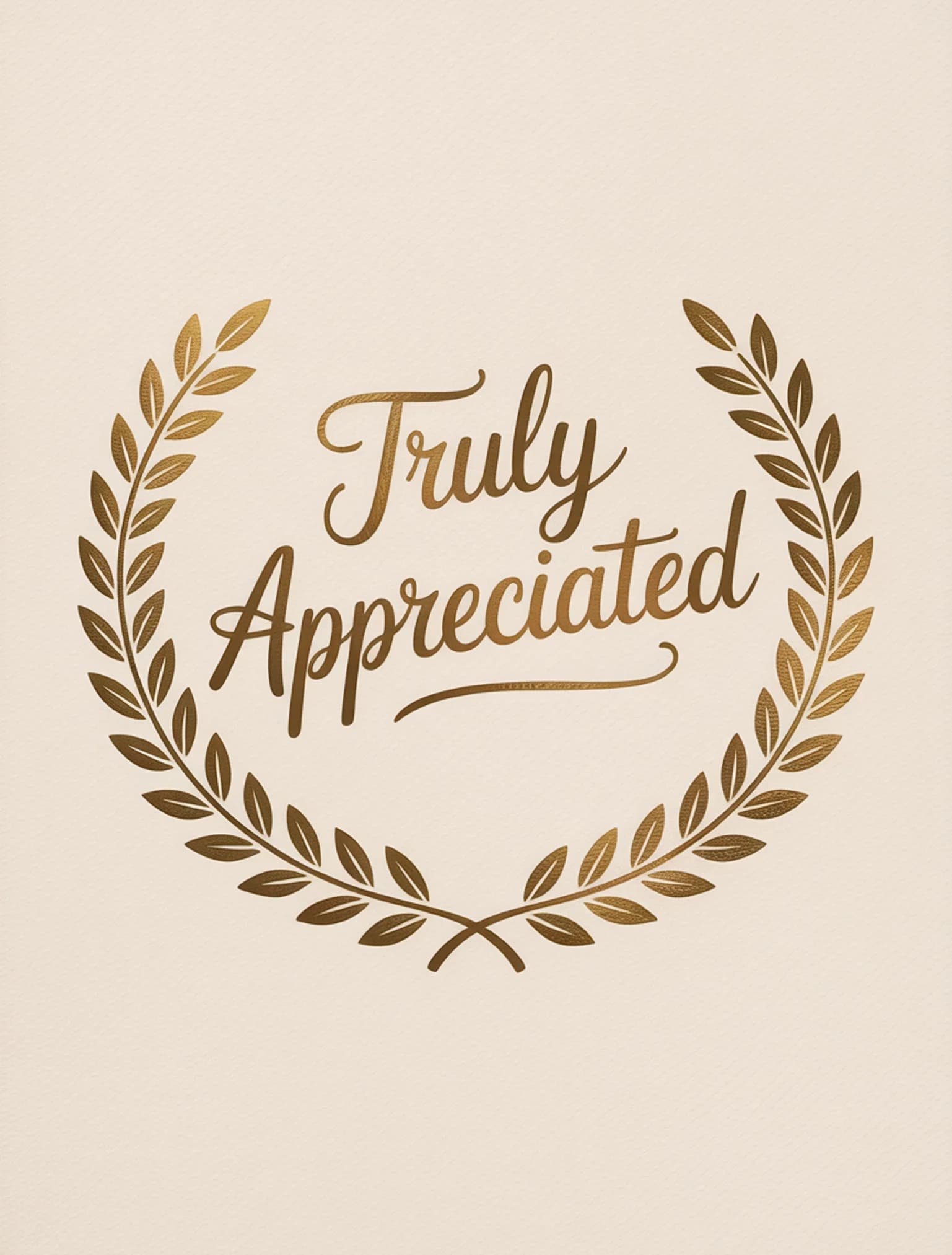 Truly Appreciated Gold Foil