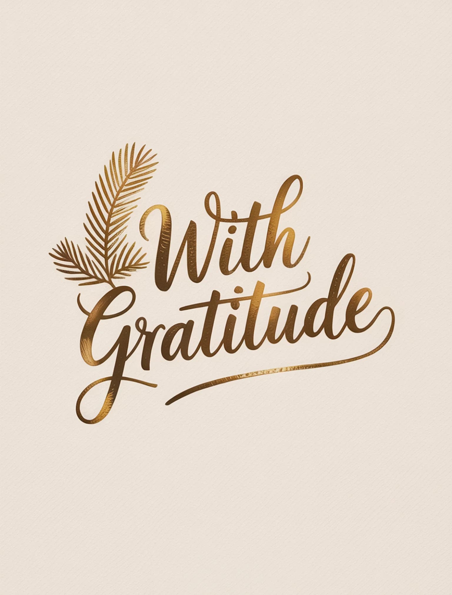 With Gratitude Gold Foil