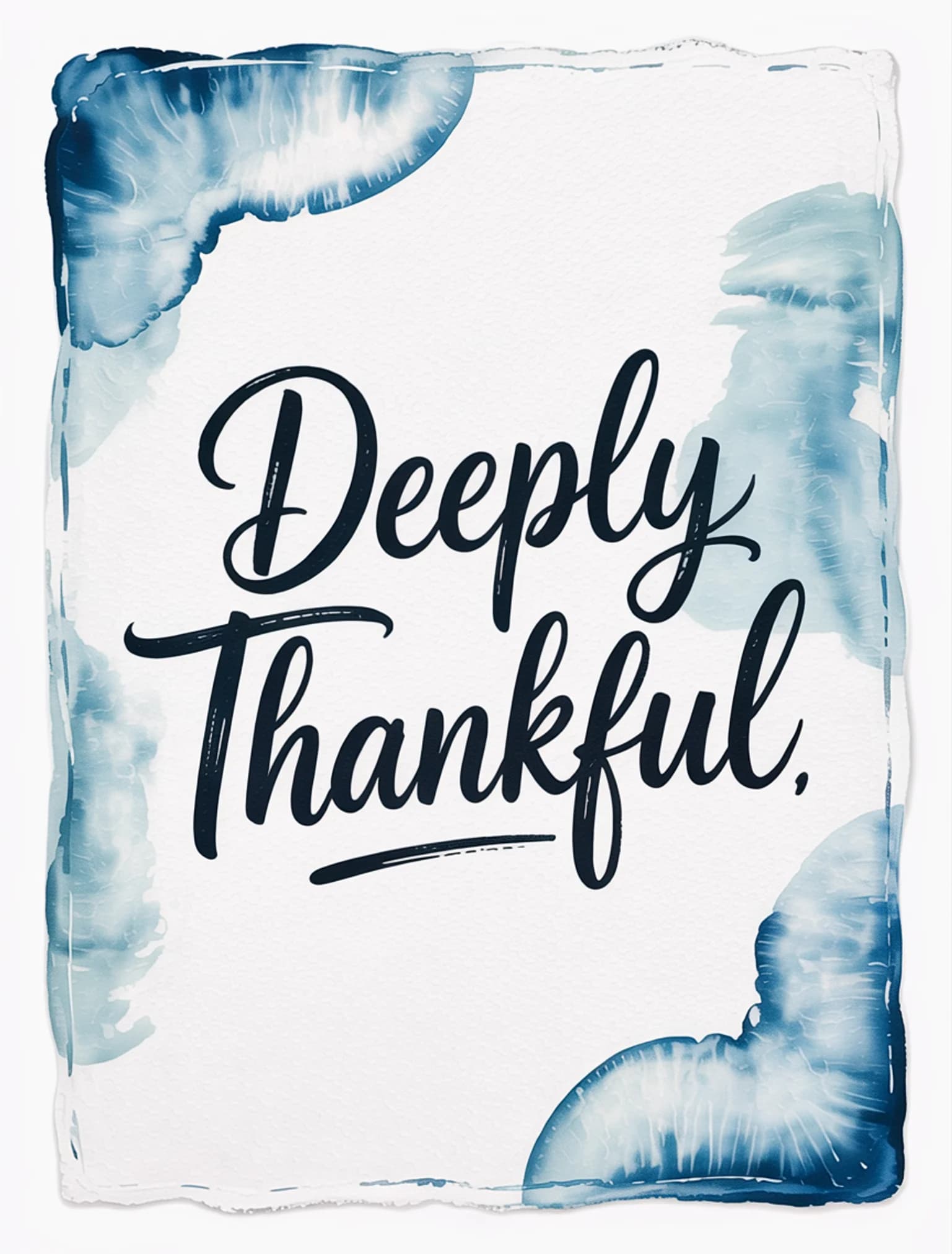 Deeply Thankful Watercolor Sky