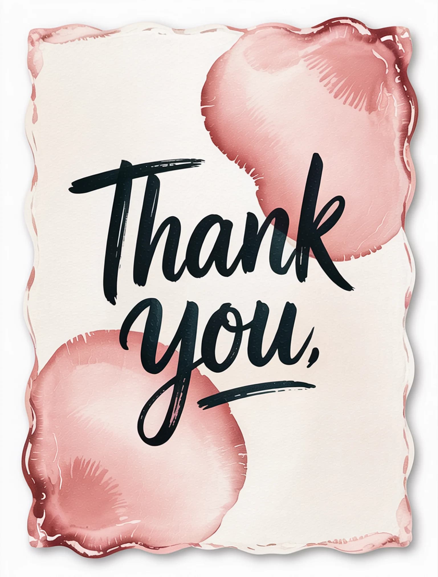 Thank You Watercolor Blush