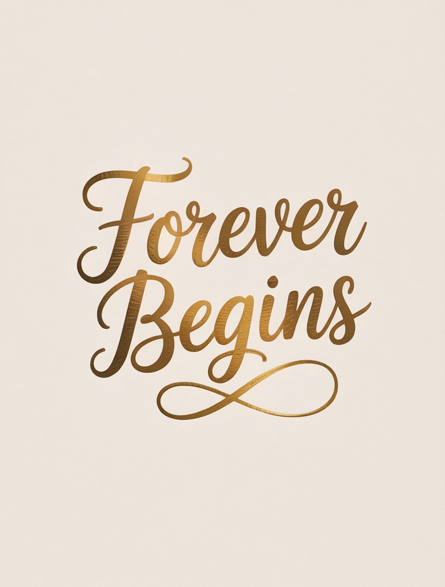 Forever Begins Gold Foil