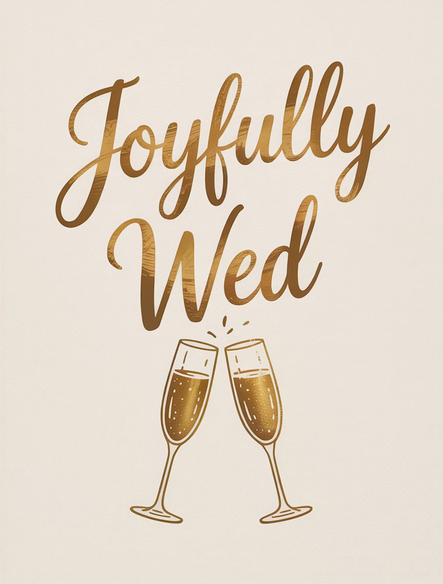 Joyfully Wed Gold Foil