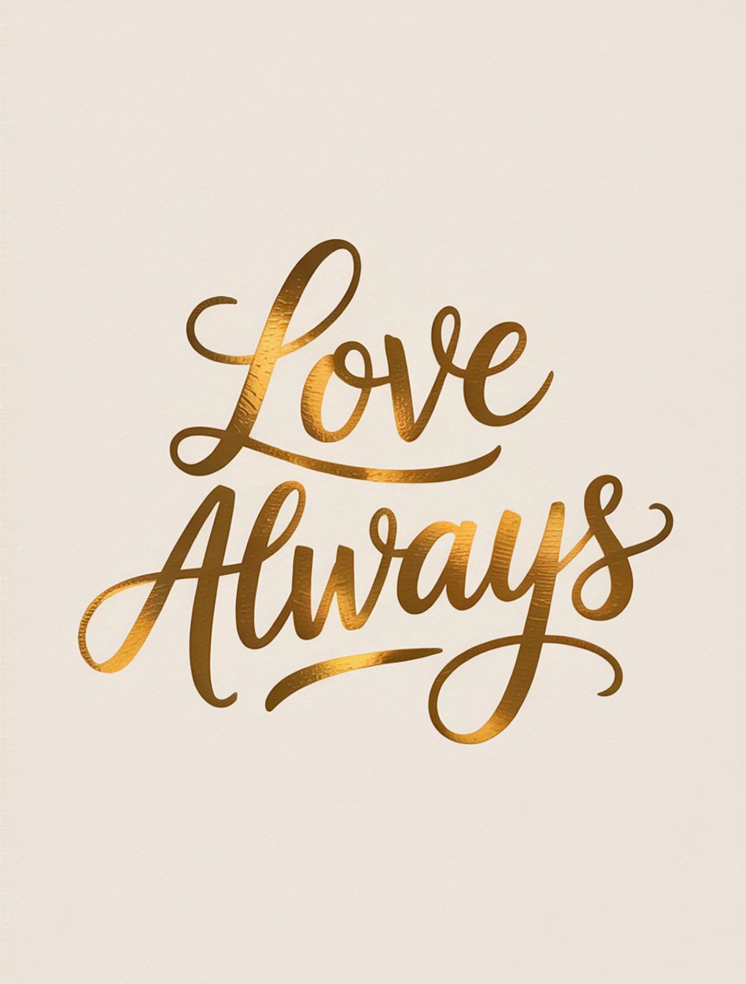 Love Always Gold Foil