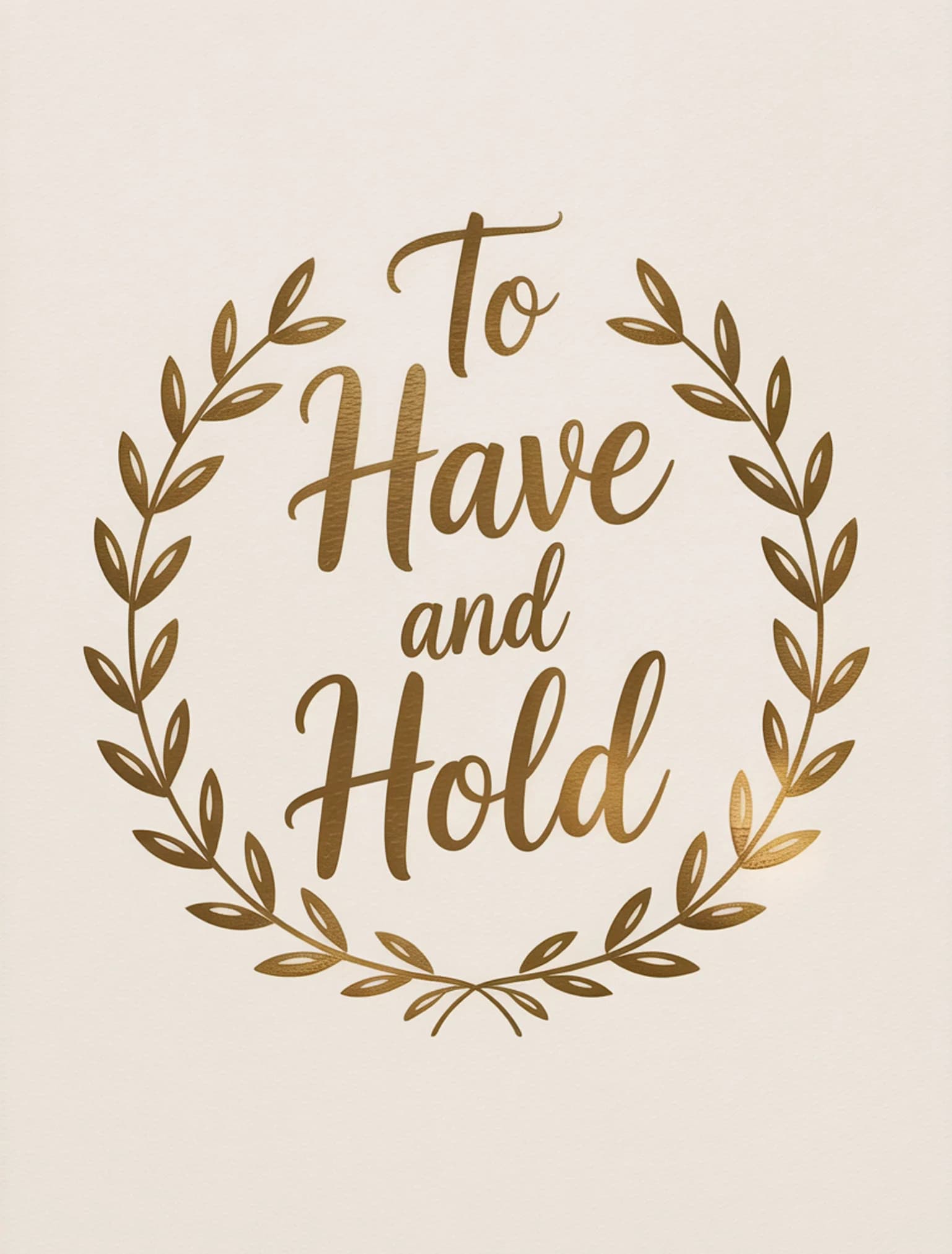 To Have and Hold Gold Foil