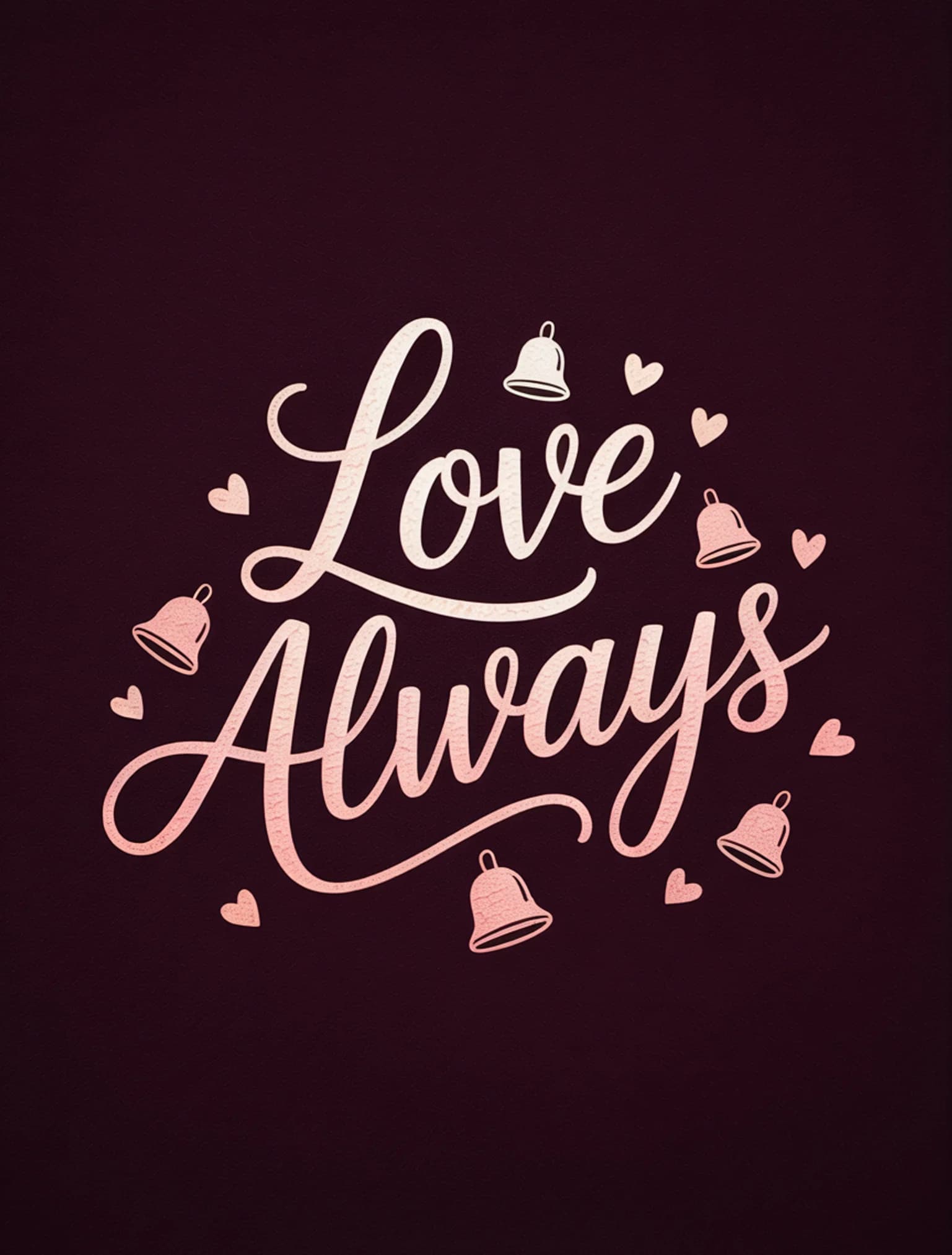 Love Always Rose Gold Burgundy