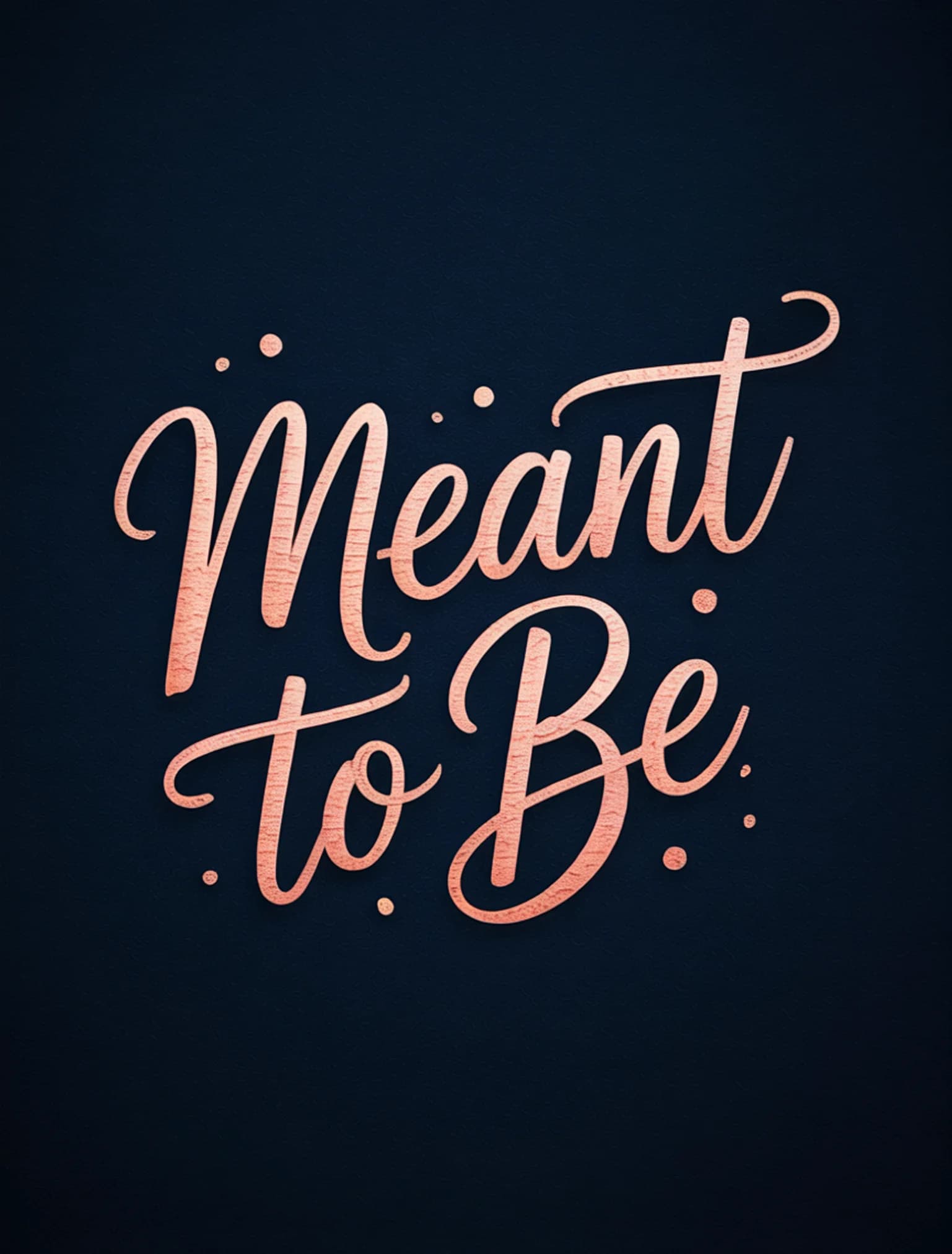 Meant to Be Rose Gold Navy