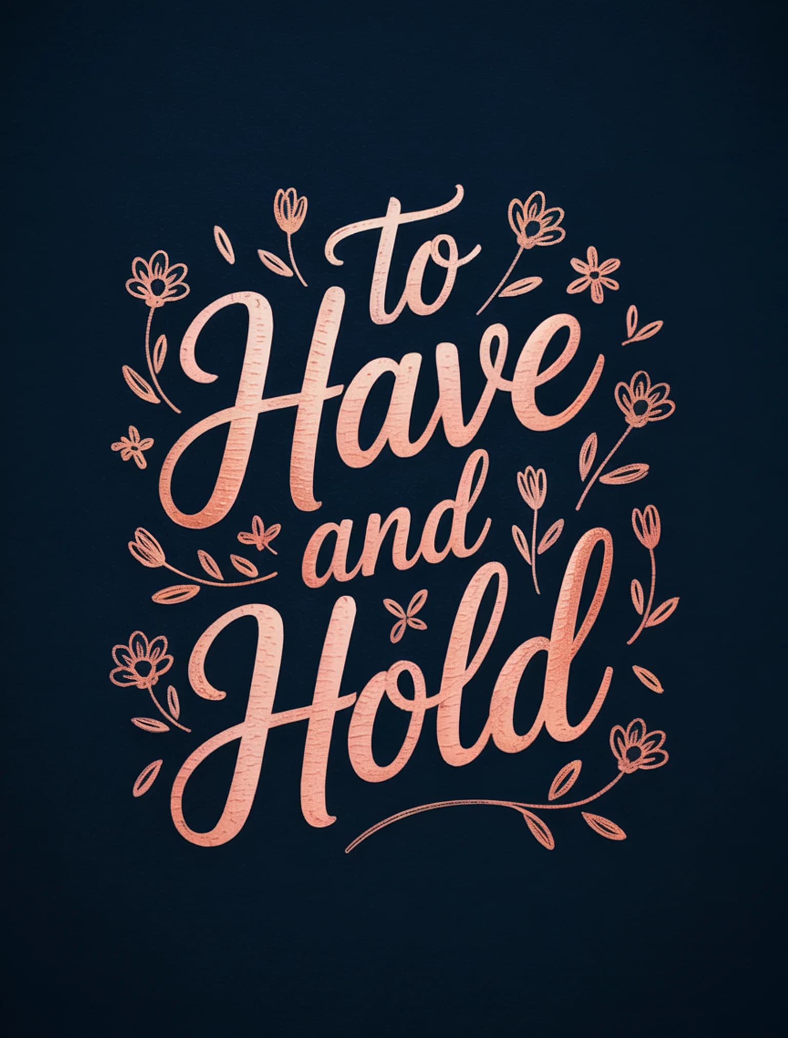 To Have and Hold Rose Gold Navy