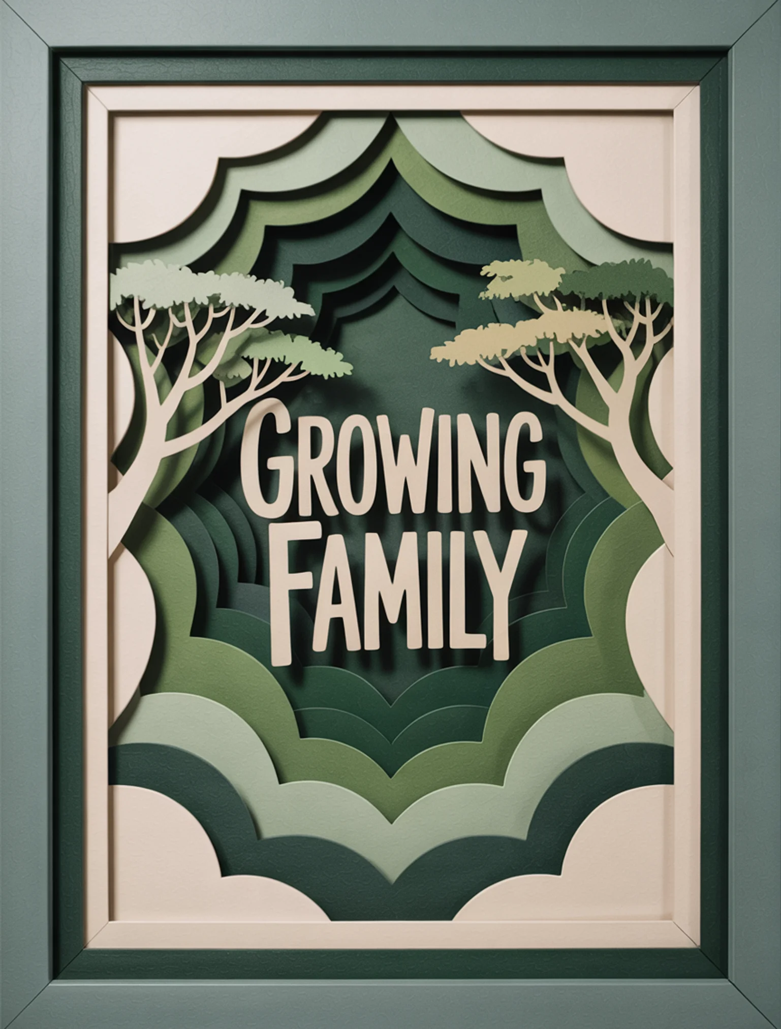 Growing Family Shadow Box