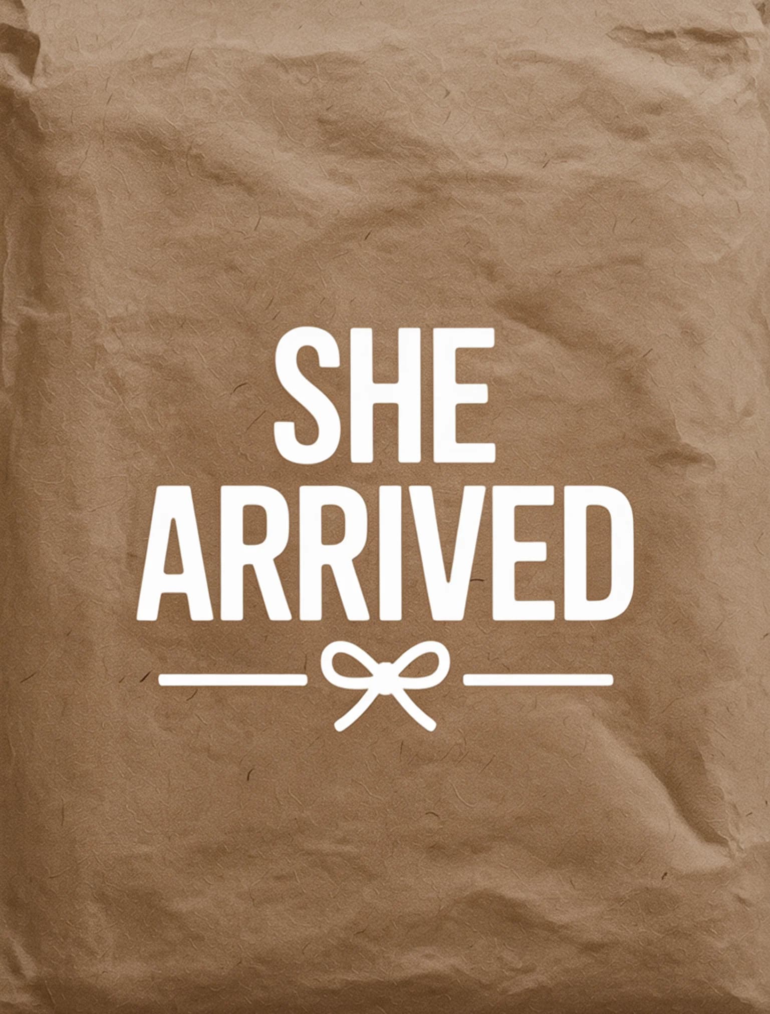 She Arrived White Kraft