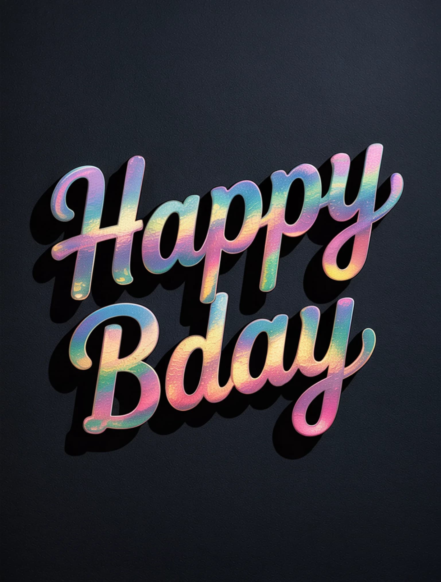 Happy Bday Holographic