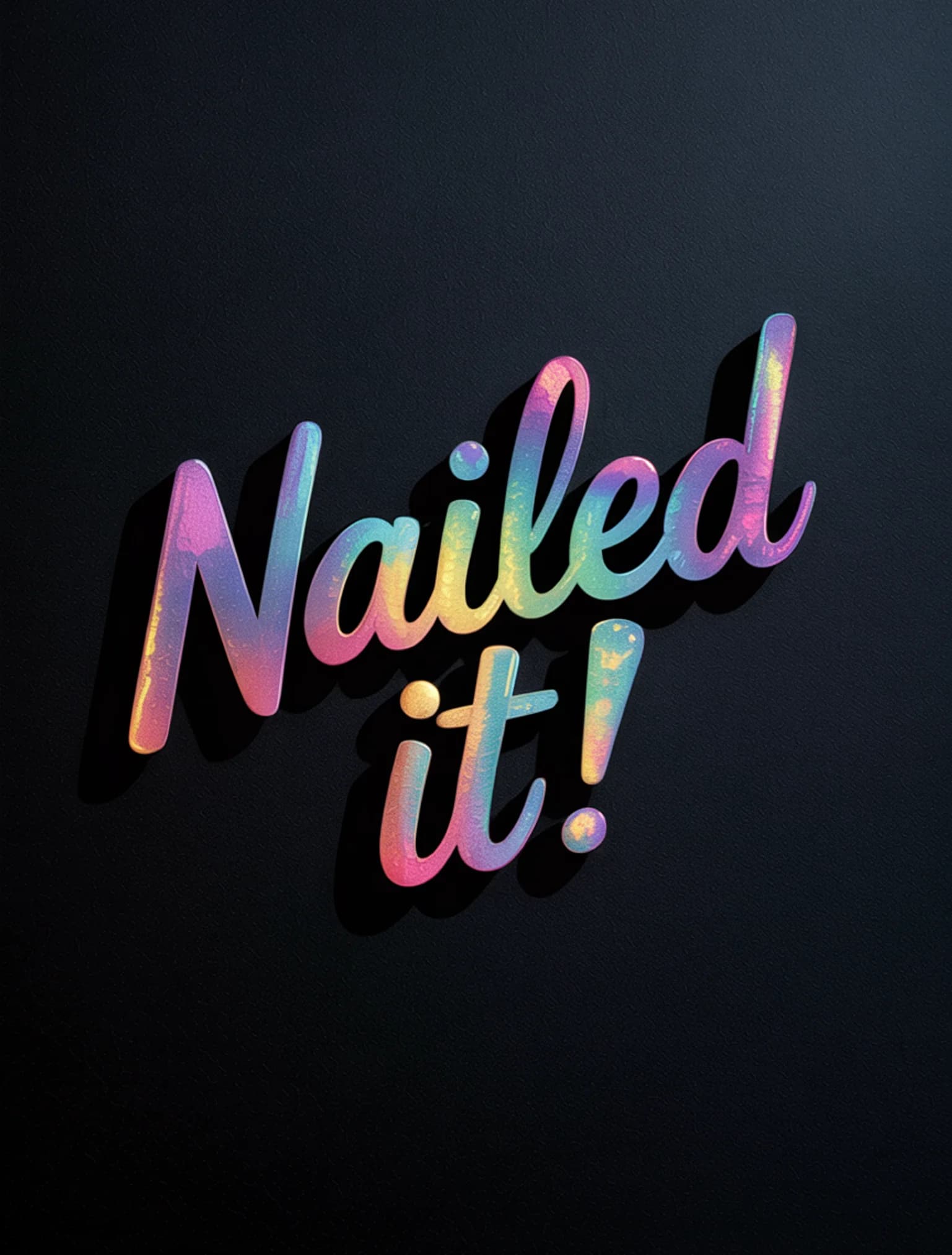 Nailed It Holographic