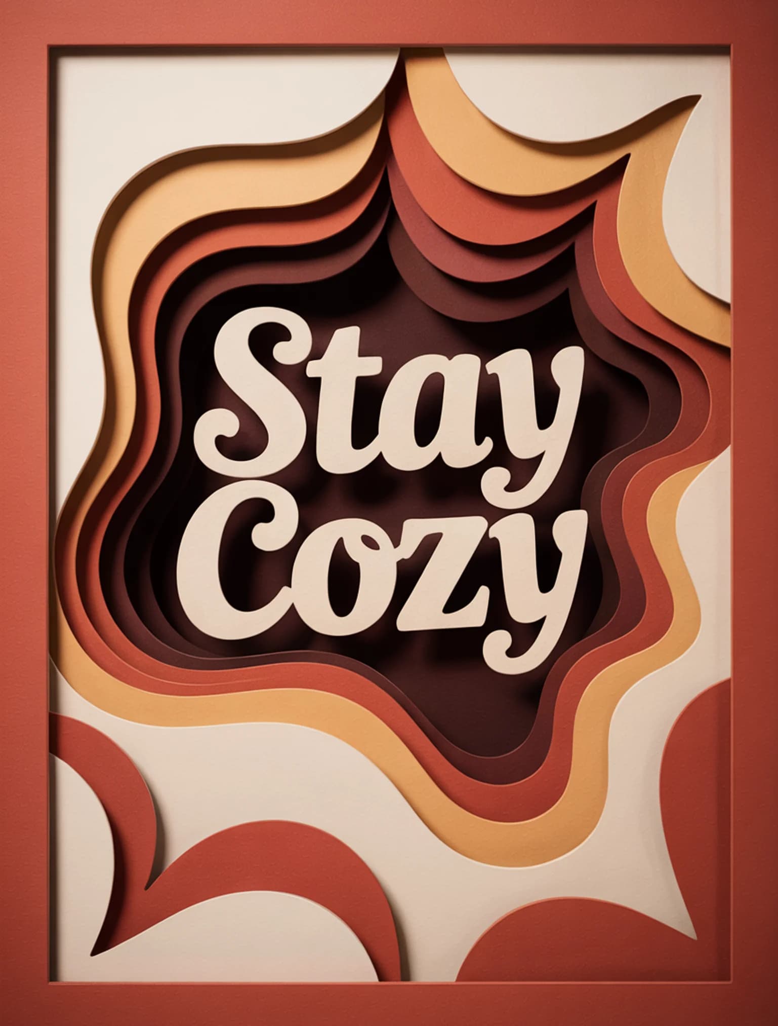 Stay Cozy Shadow Box