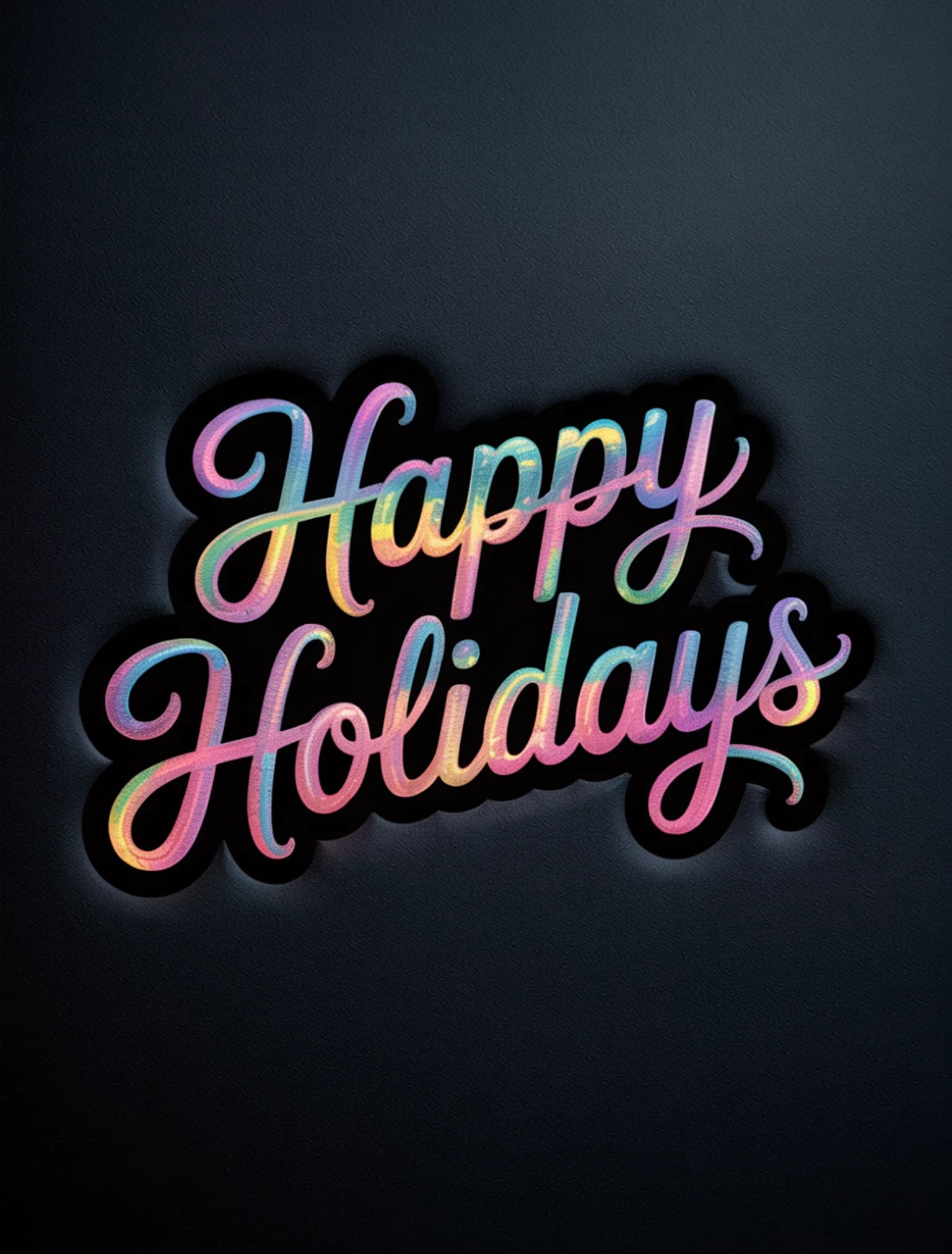Happy Holidays Holographic