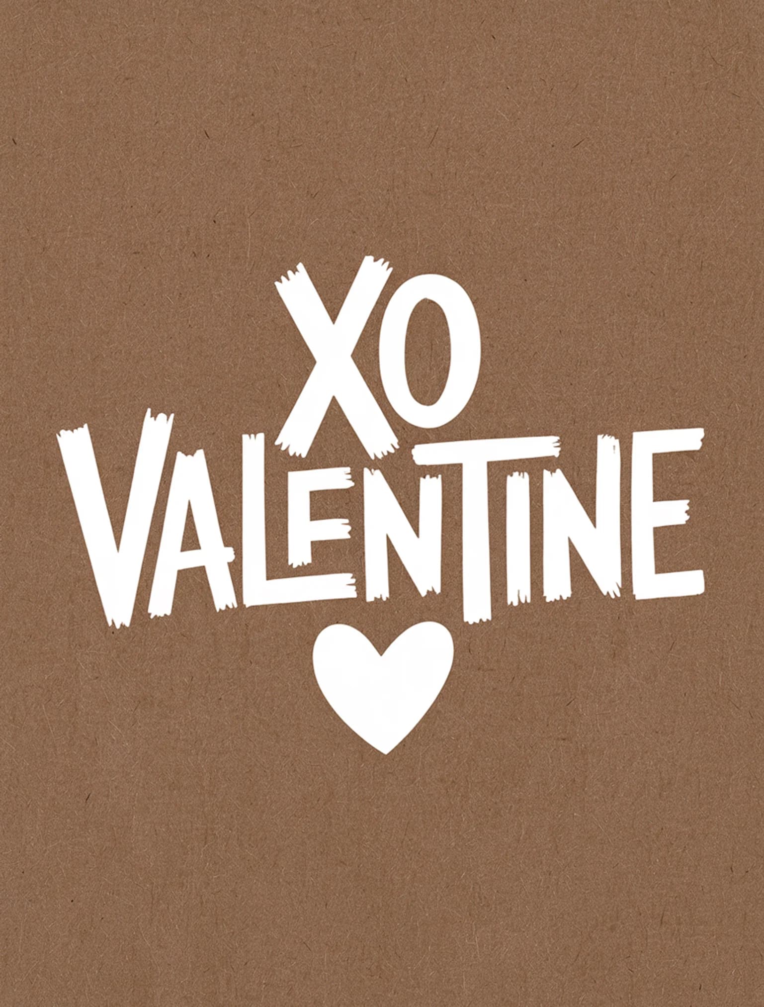 XO Valentine White Kraft