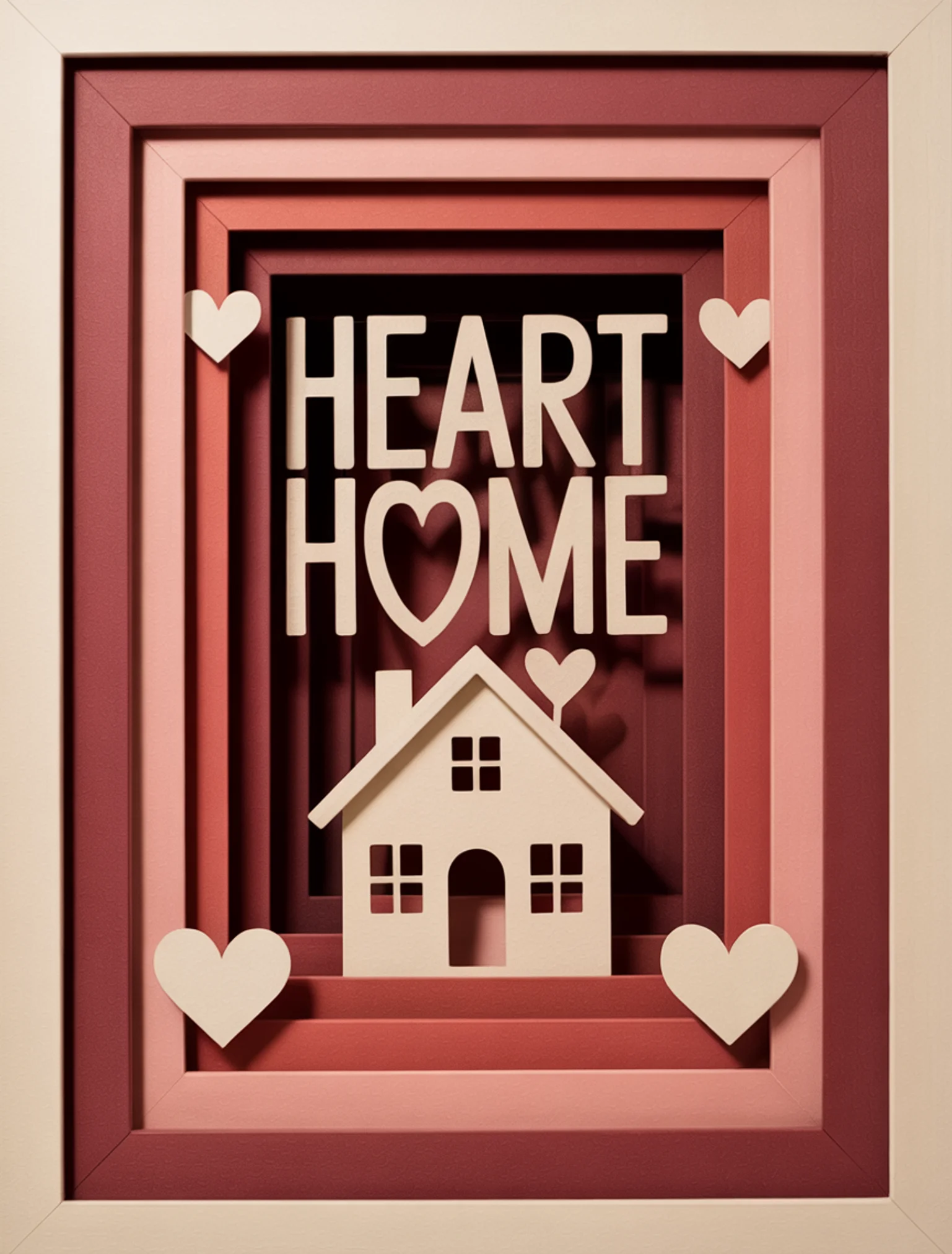 Heart Home Shadow Box