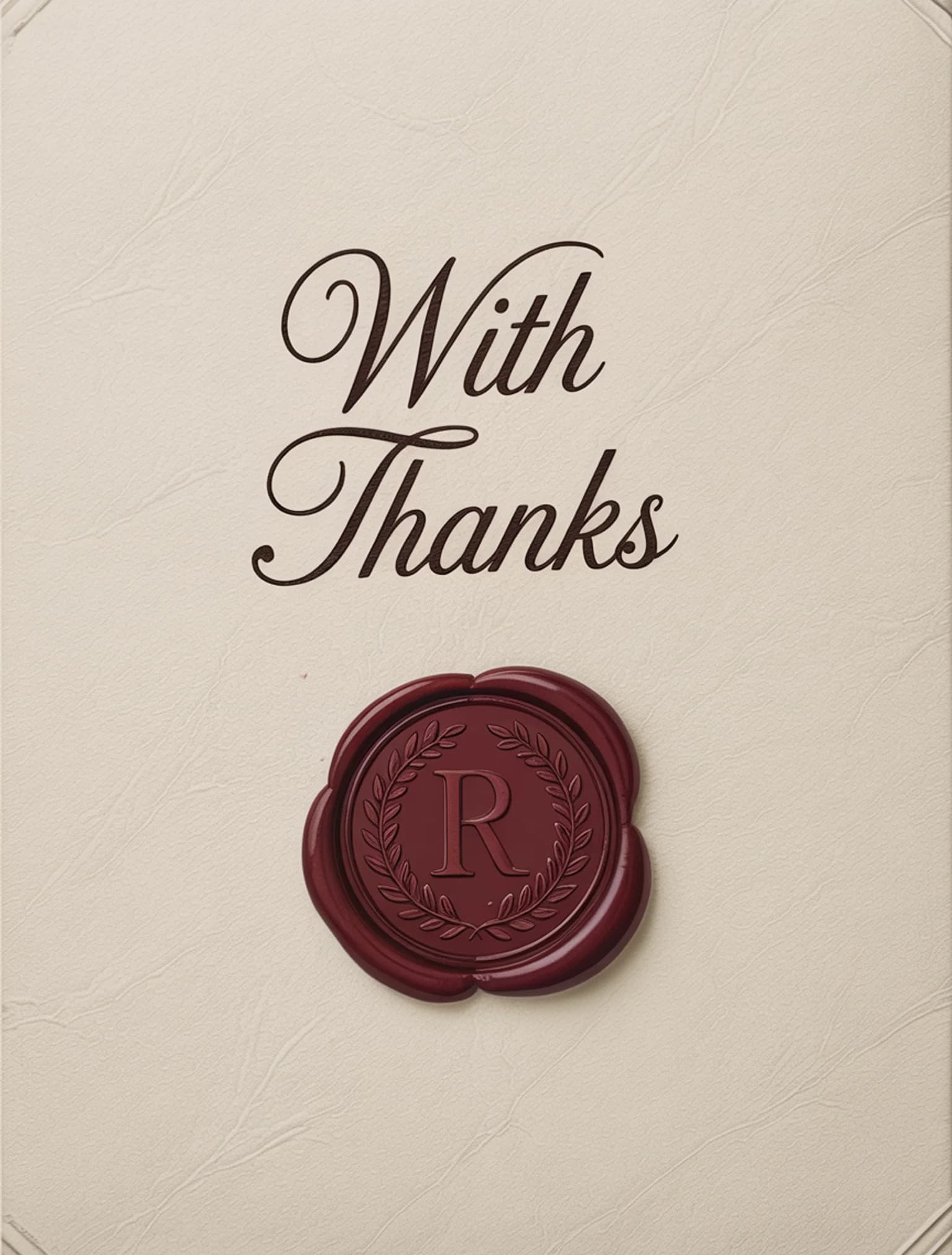 With Thanks Wax Seal