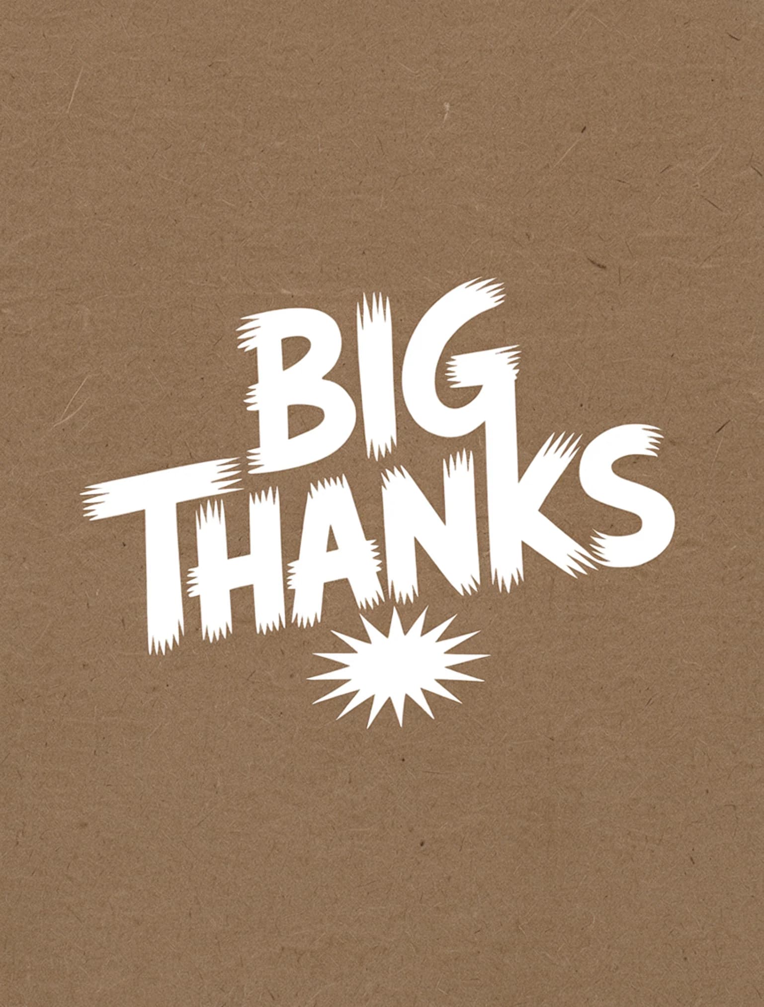 Big Thanks White Kraft