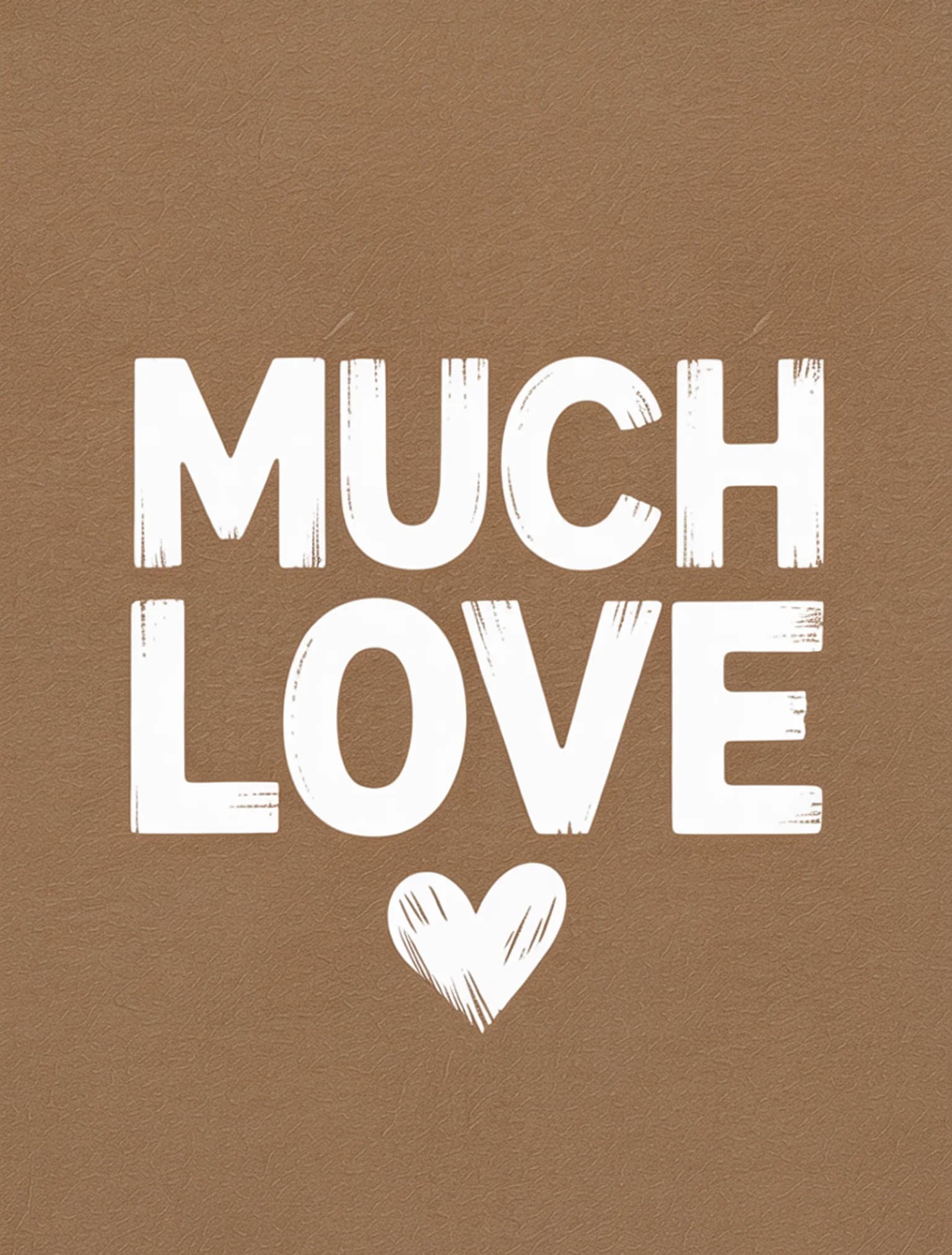 Much Love White Kraft