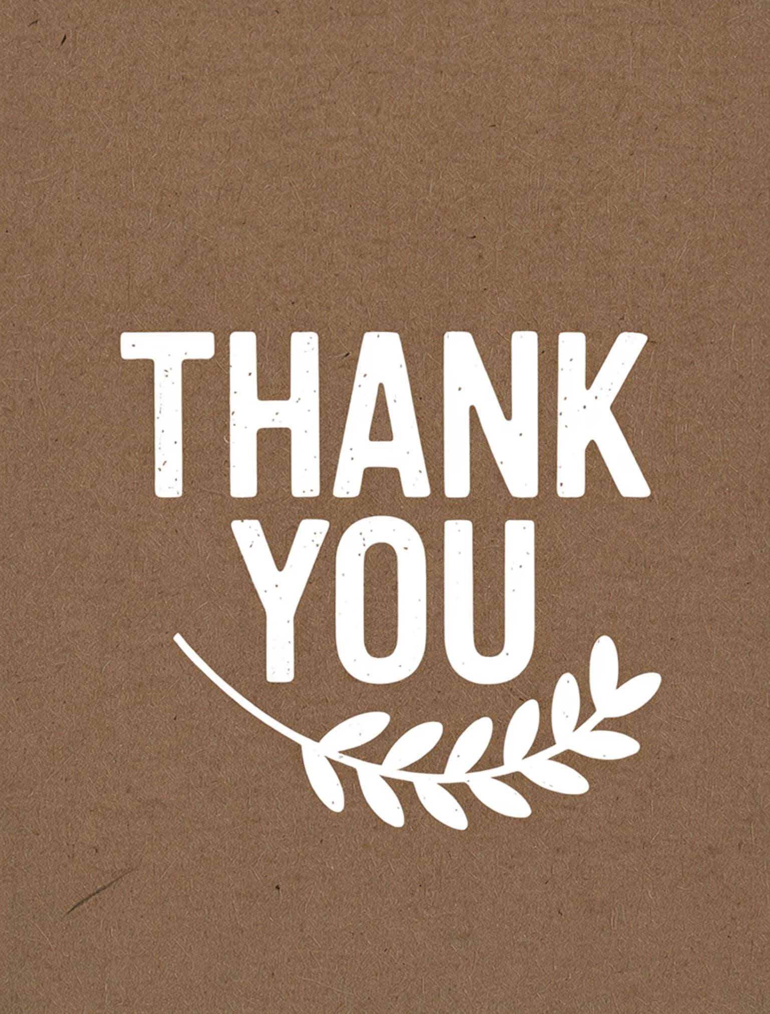 Thank You White Kraft
