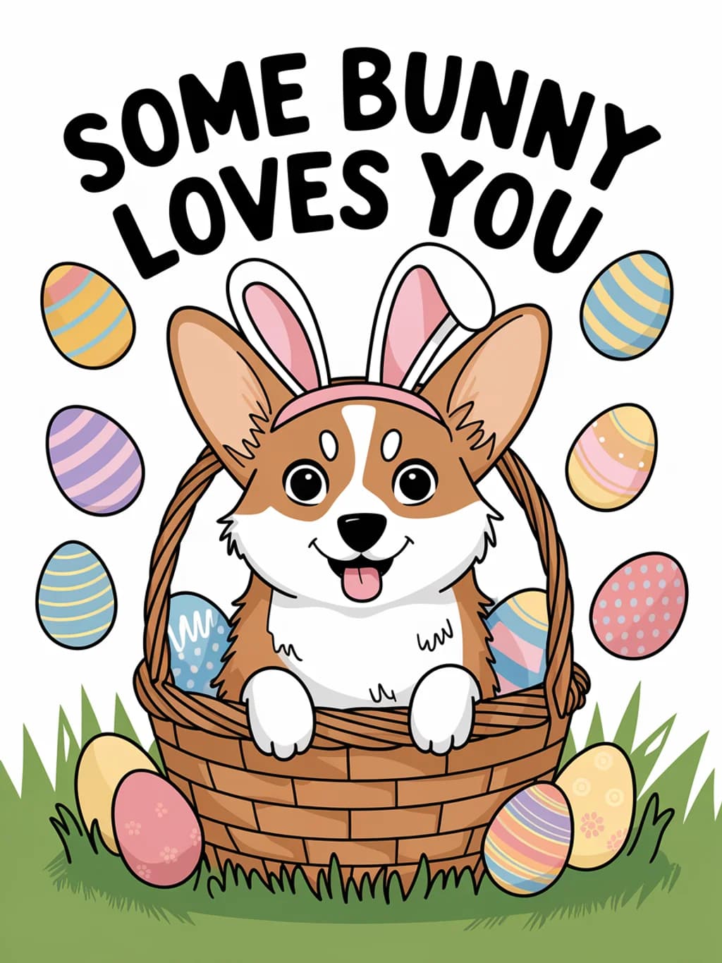Corgi Easter Bunny Ears