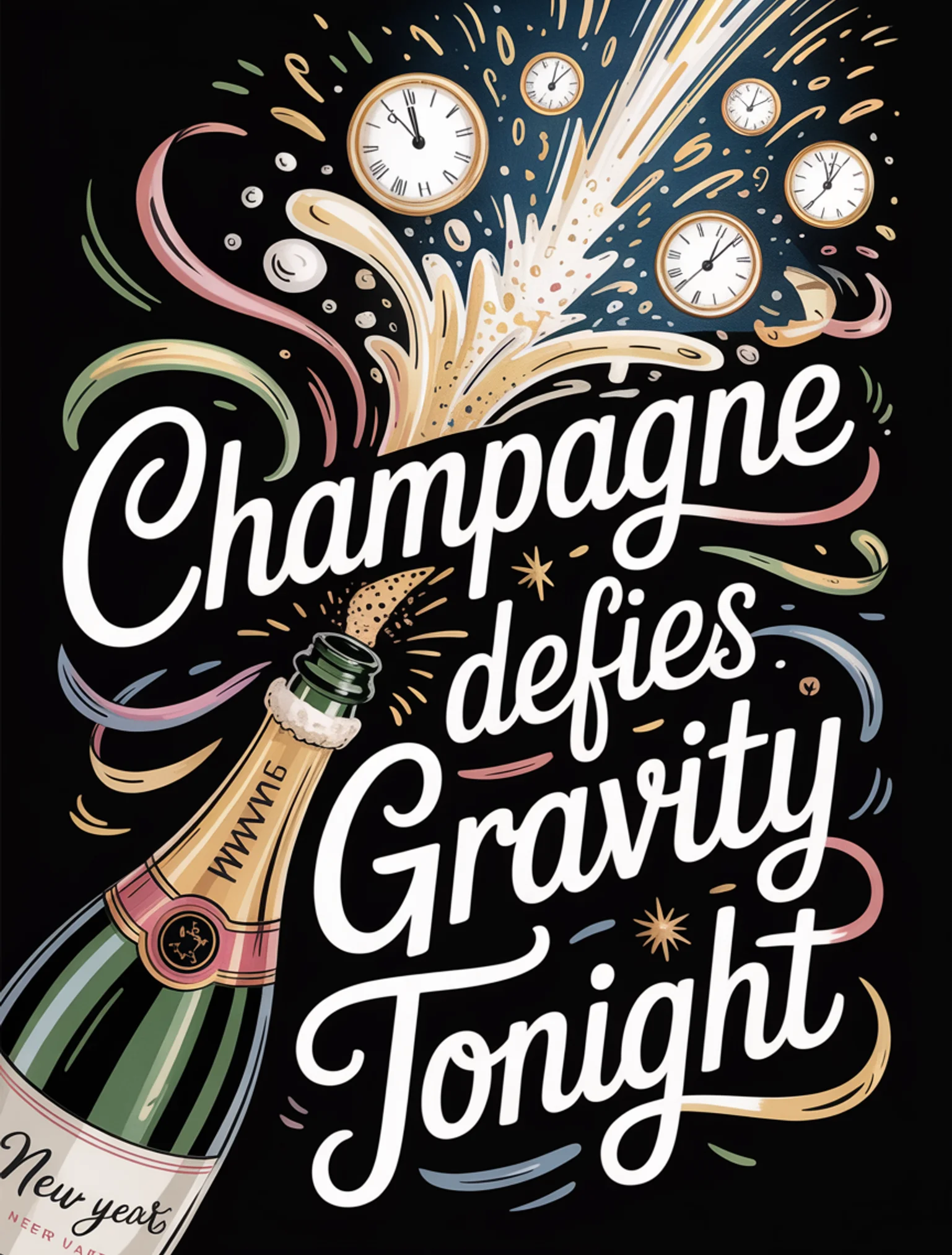 Champagne Defies Gravity
