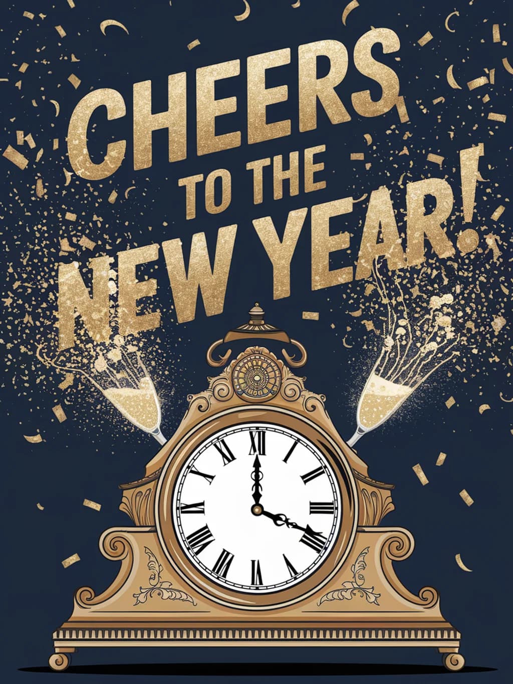 New Year Midnight Clock