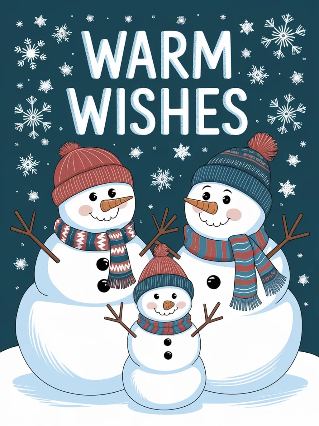 Snowman Family Holiday