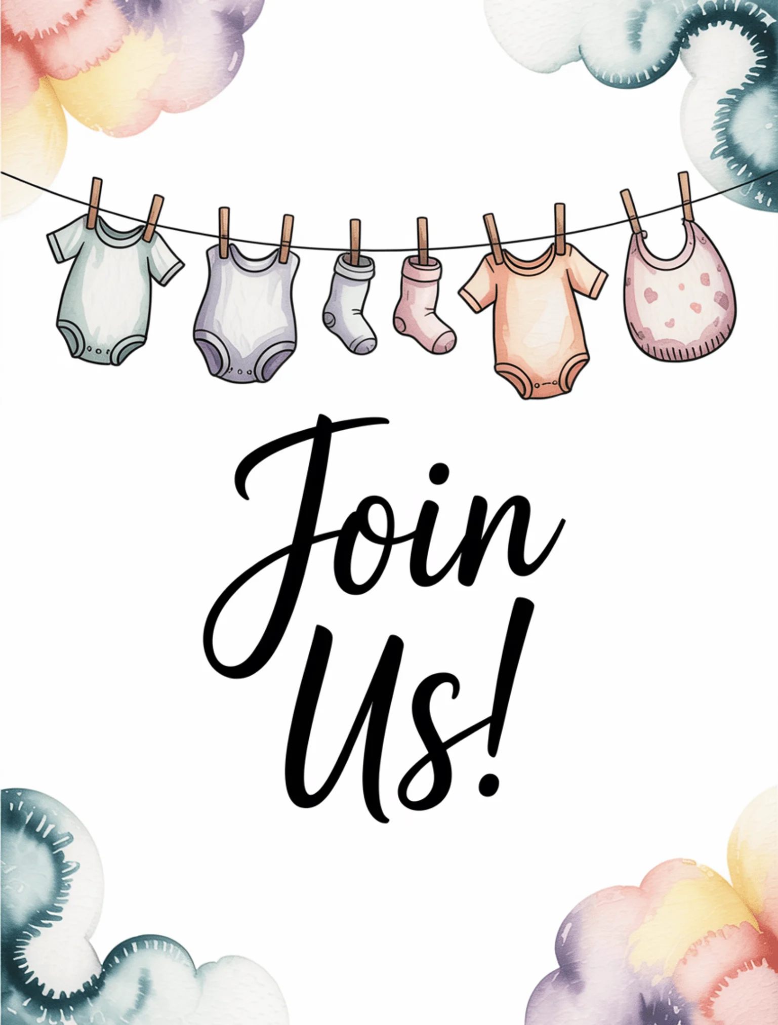 Watercolor Onesie Line