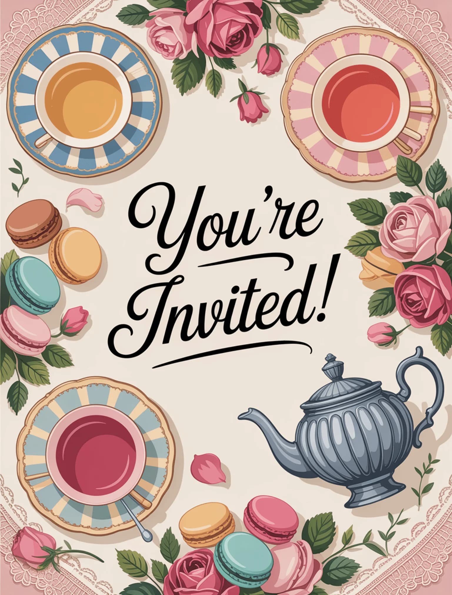 Tea Party Vintage Cups