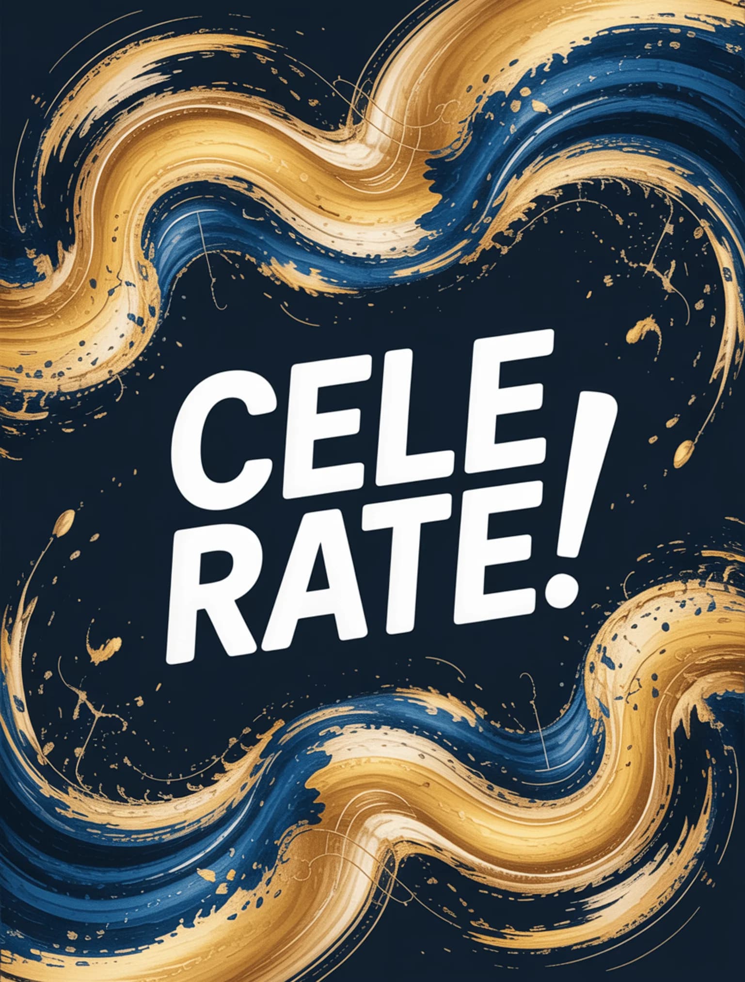 Abstract Brushstroke Bold