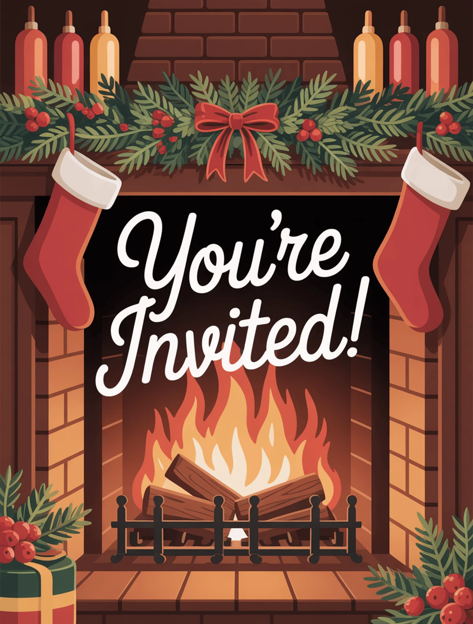 Fireplace Stockings Cozy