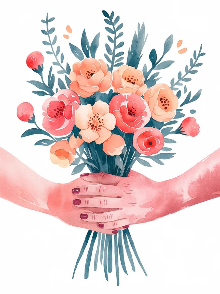 Bouquet in Gentle Hands