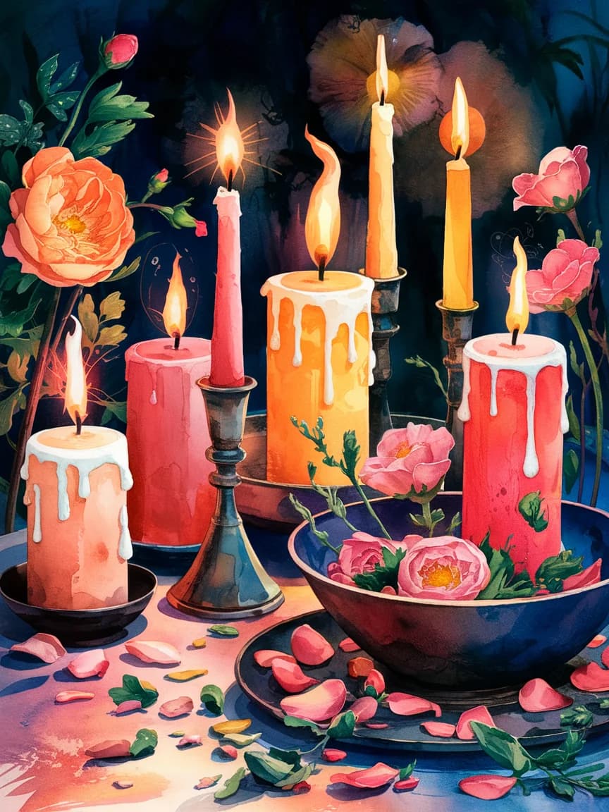Candlelight and Petals