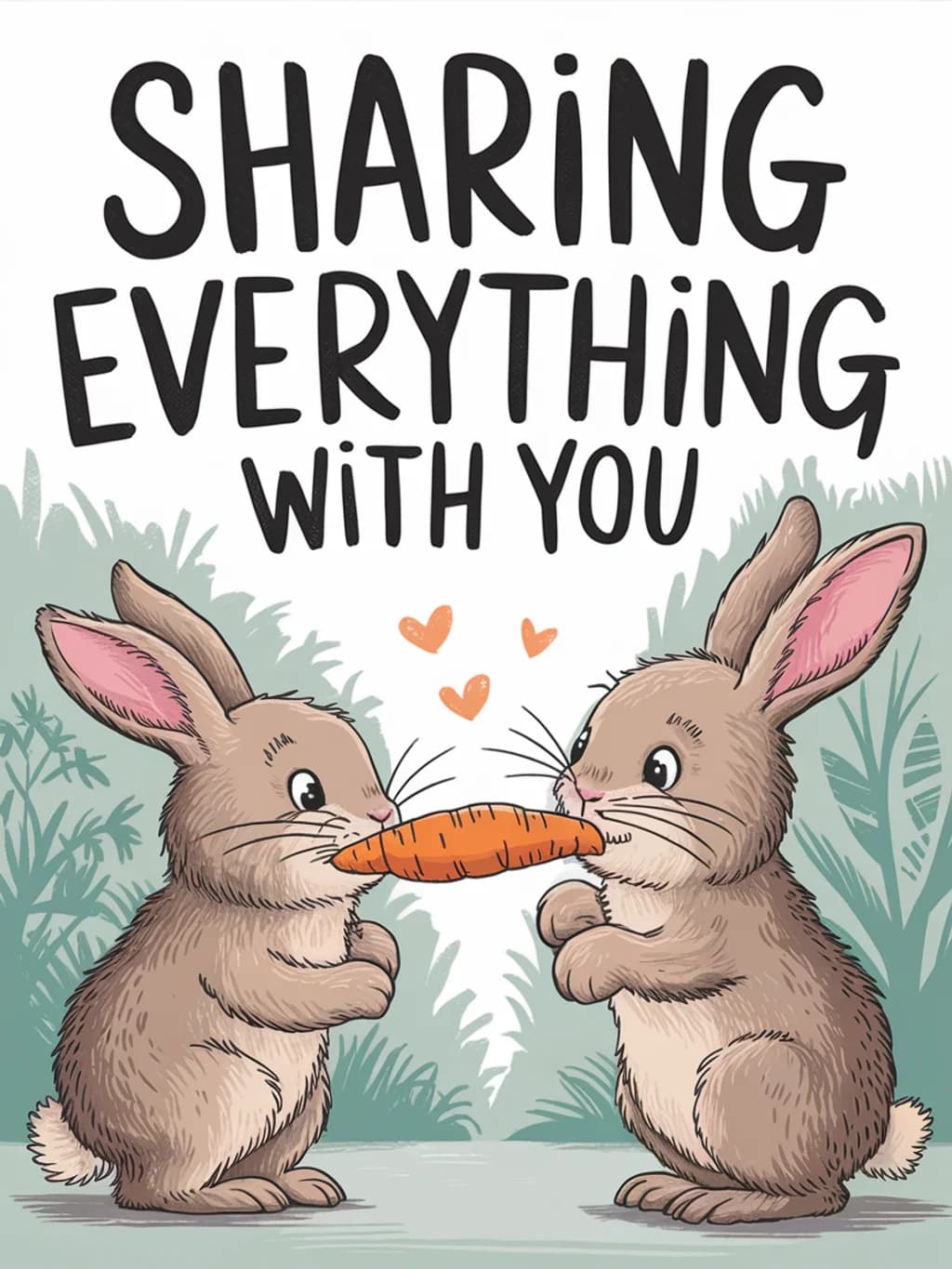 Bunny Carrot Share Love