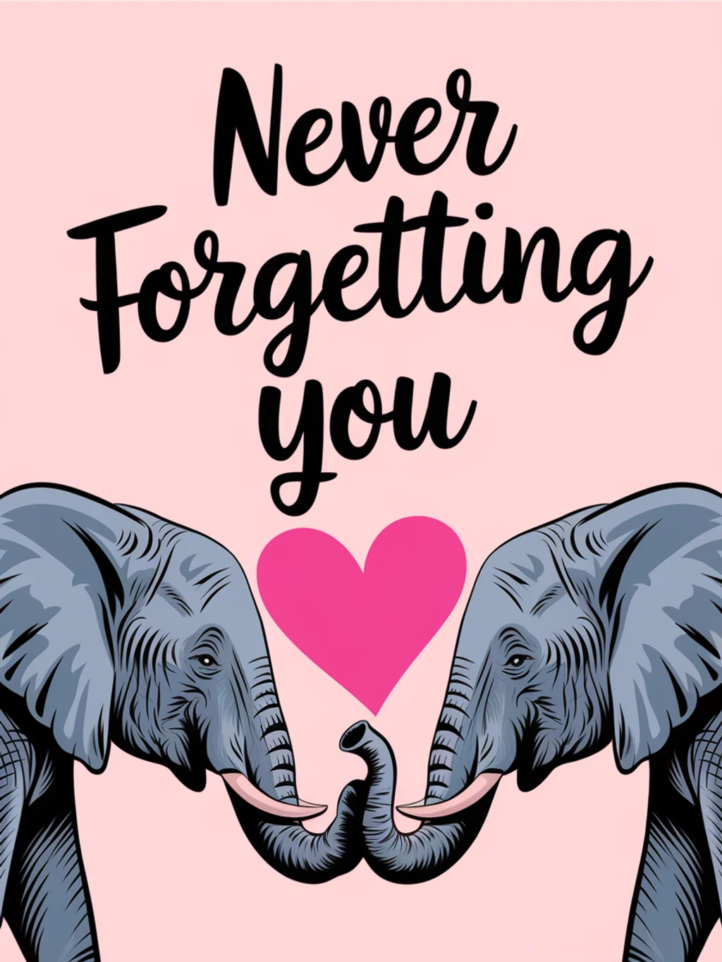 Elephant Trunk Heart Love