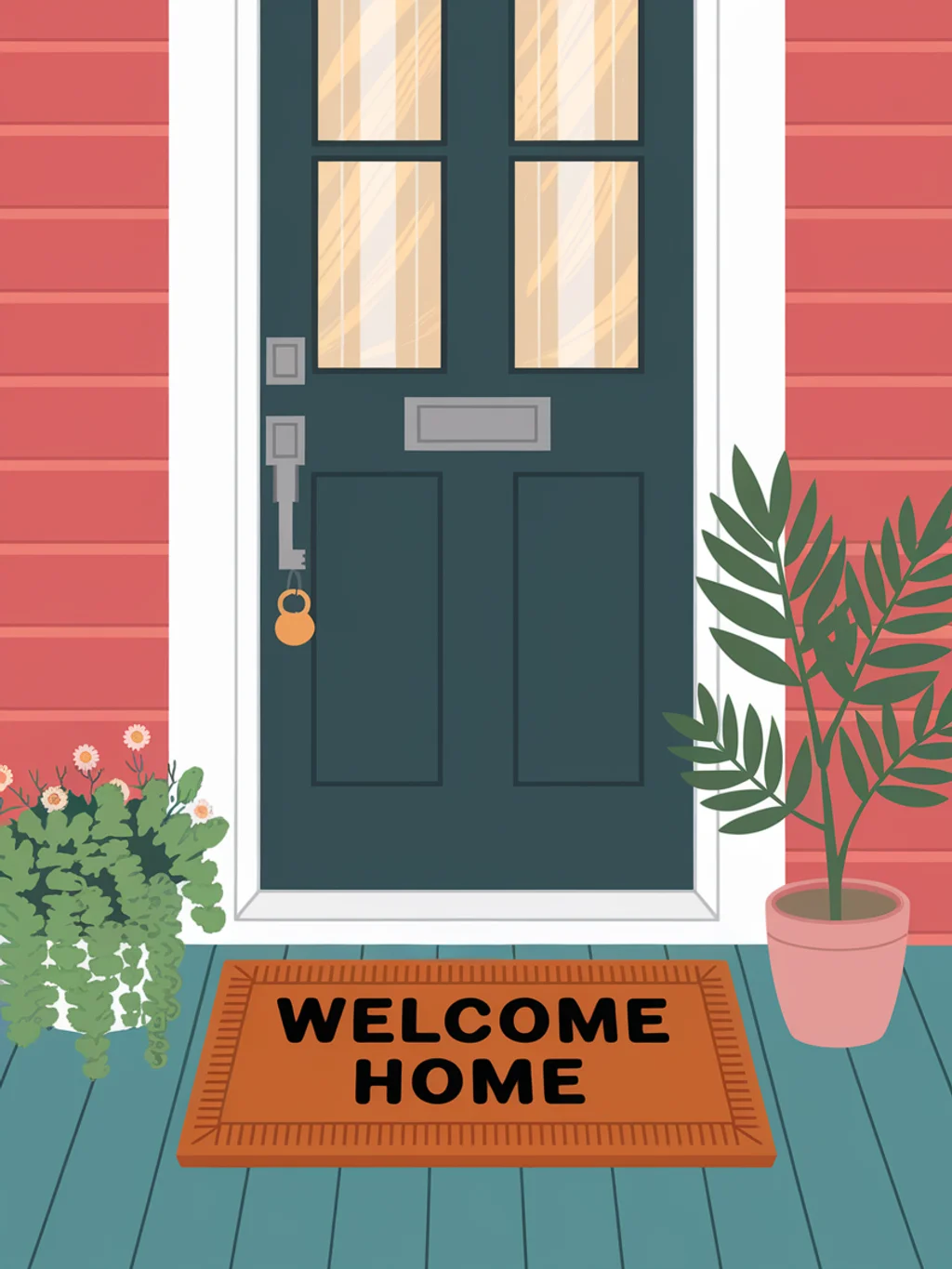 New Home Key Doormat