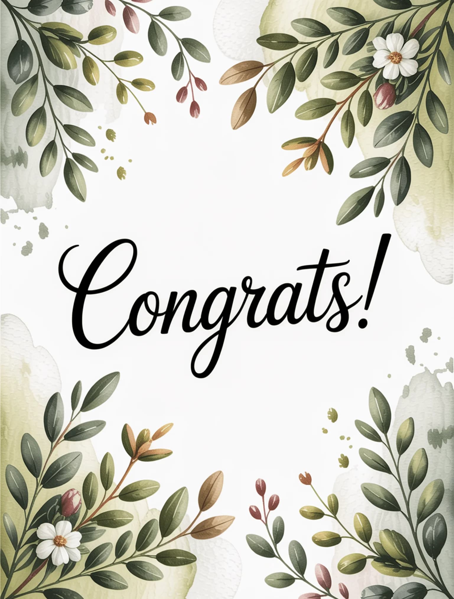 Watercolor Botanical Fresh