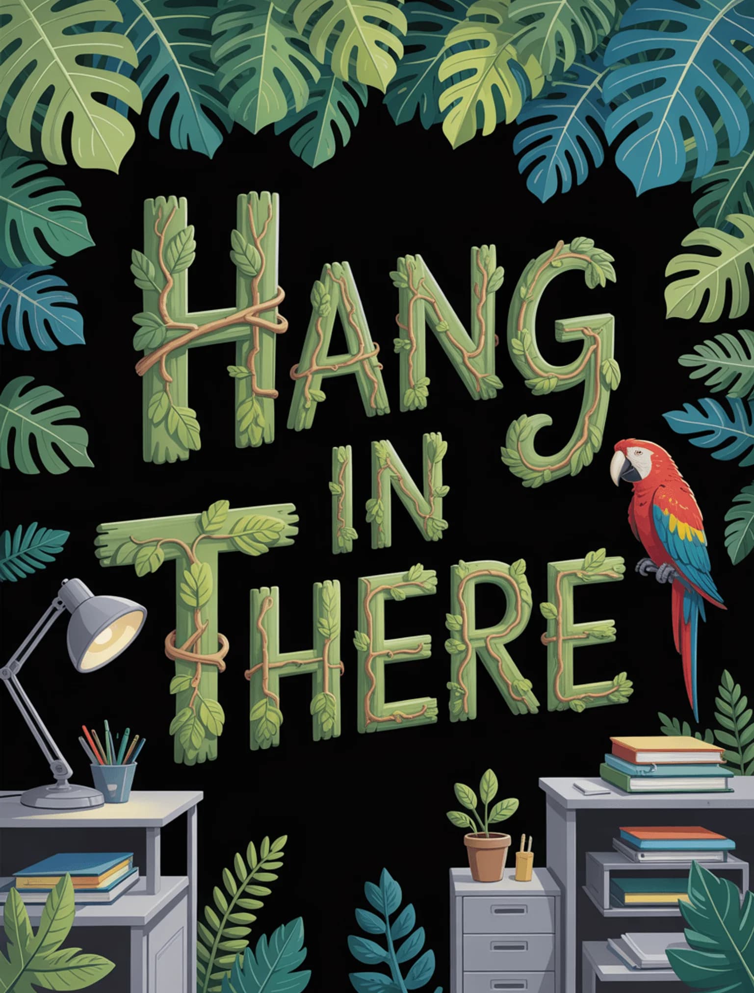 Cubicle Jungle Hangin