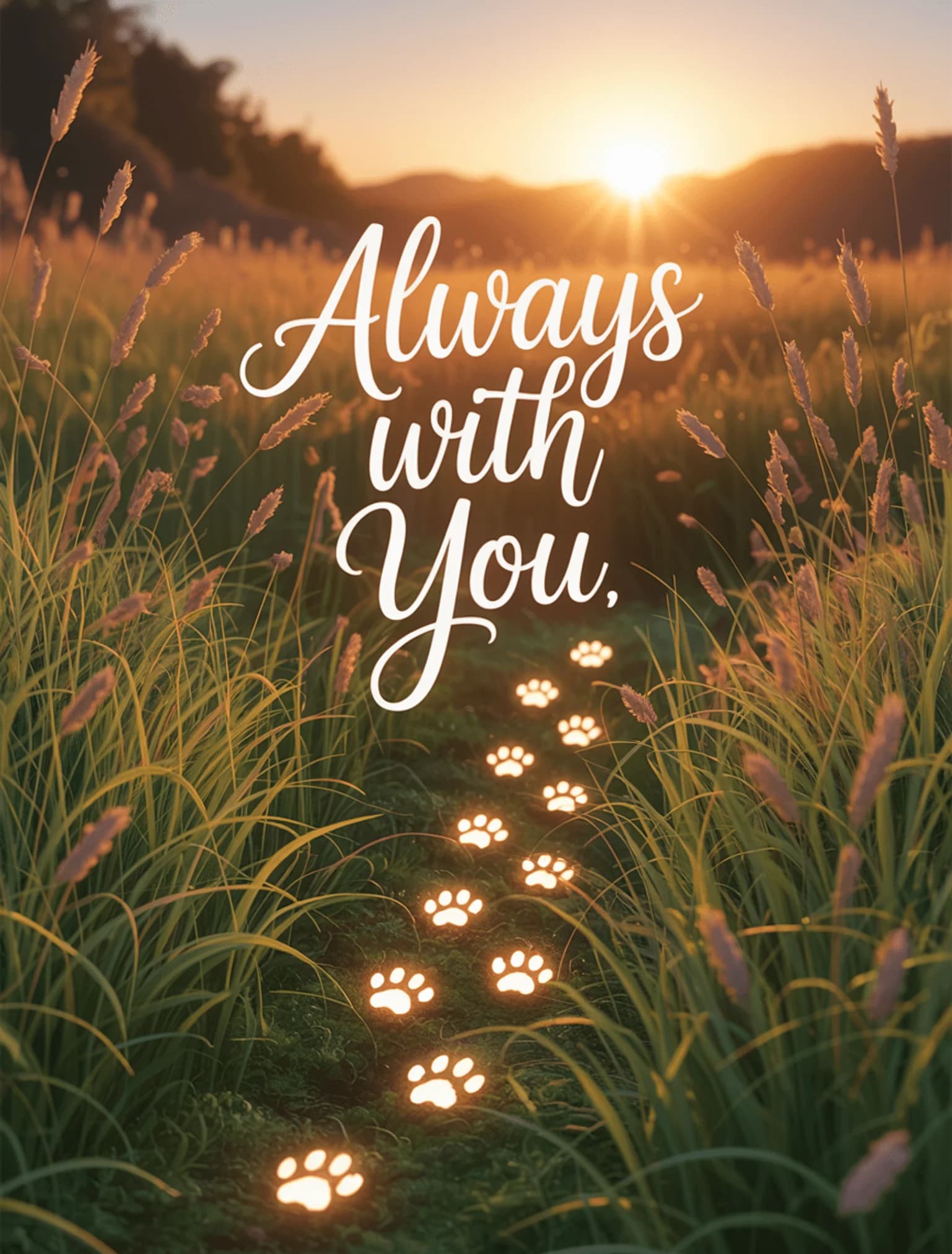 Golden Meadow Pawprints